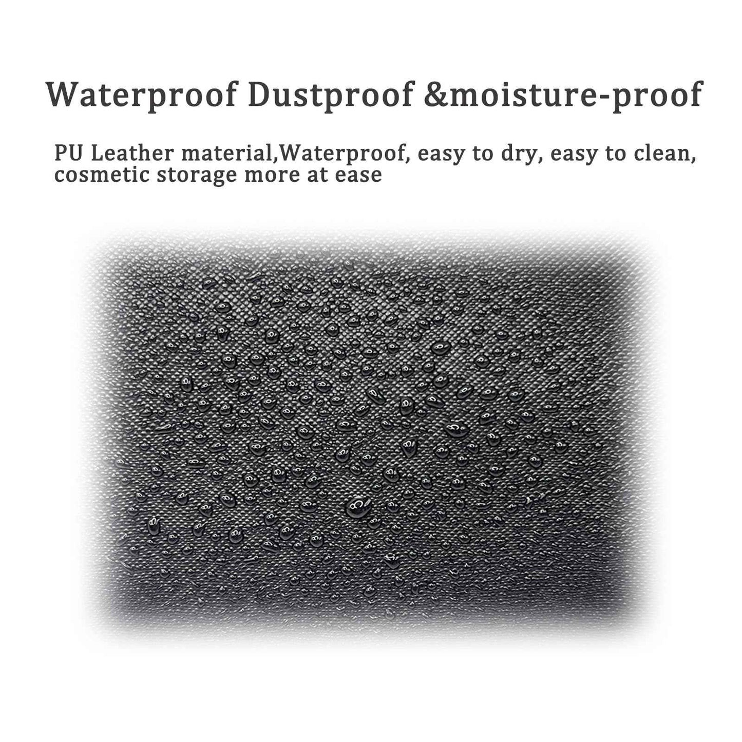 HUTUYIYI Small Makeup Bag for Purse, Travel Makeup Bag with Zipper, Pu Leather Makeup Pouch, Cosmetic Bags for Women,Travel Make Up Bag (1, Black)