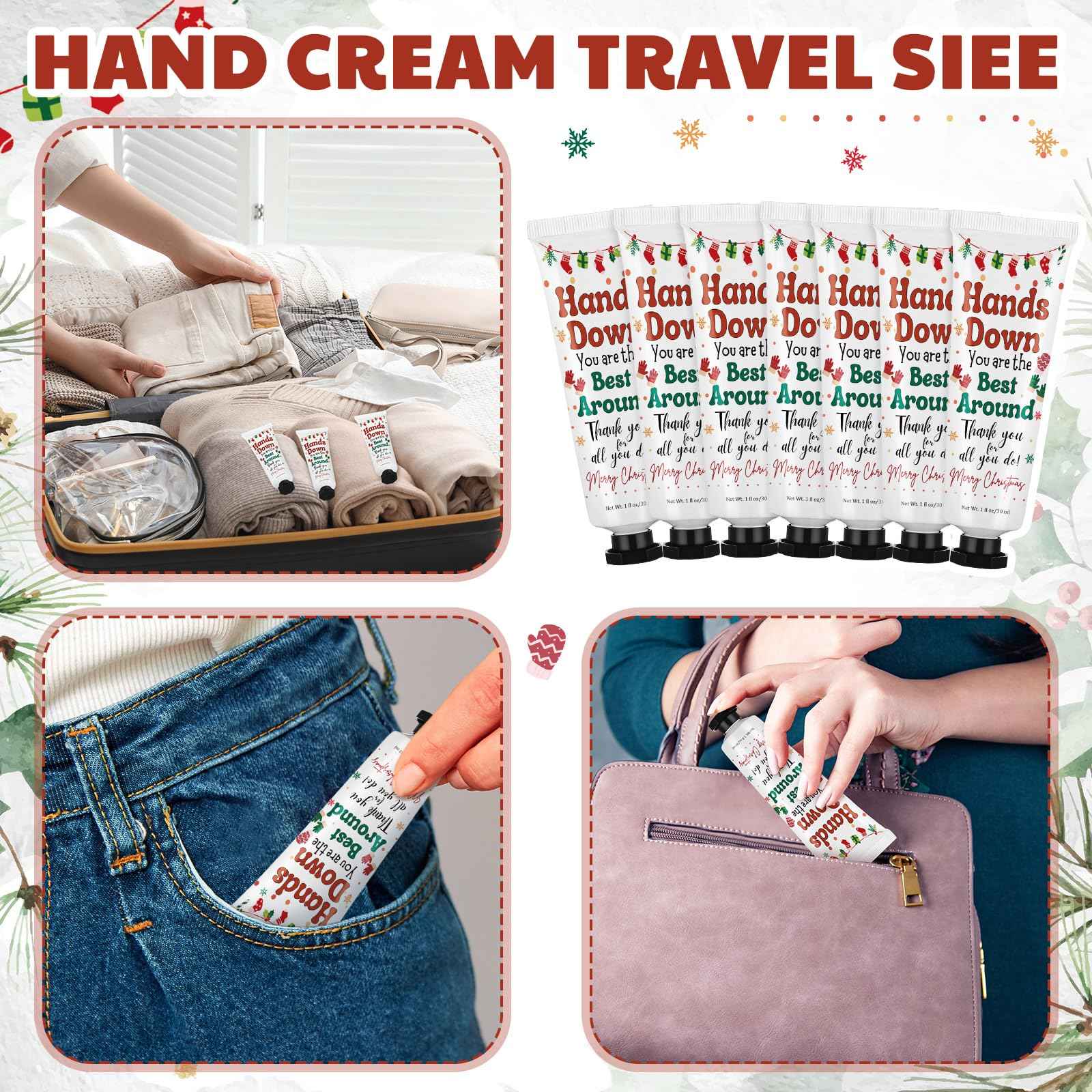 Loopeer 24 Pcs Christmas Hand Cream Set Bulk Mini Lotion Gift for Women, Beauty Advent Calendar 2025 Travel Size Hand Lotion for Dry Cracked Hands, Xmas Stocking Stuffer for Mom Employee Coworker