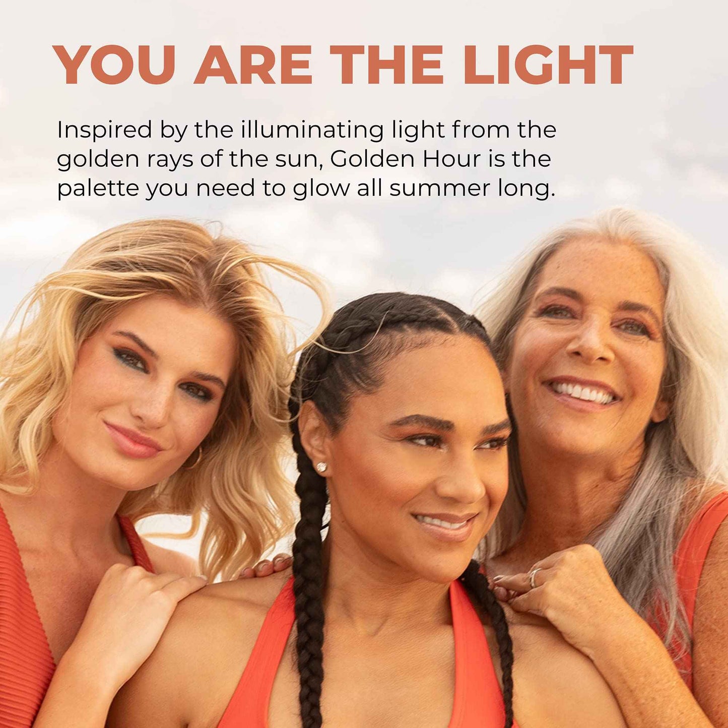 Beauty for Real Golden Hour Eyeshadow Palette - Eight Shades with Matte & Shimmer Finishes - Infused with Mango Butter & Vitamin E - Cruelty Free, Vegan