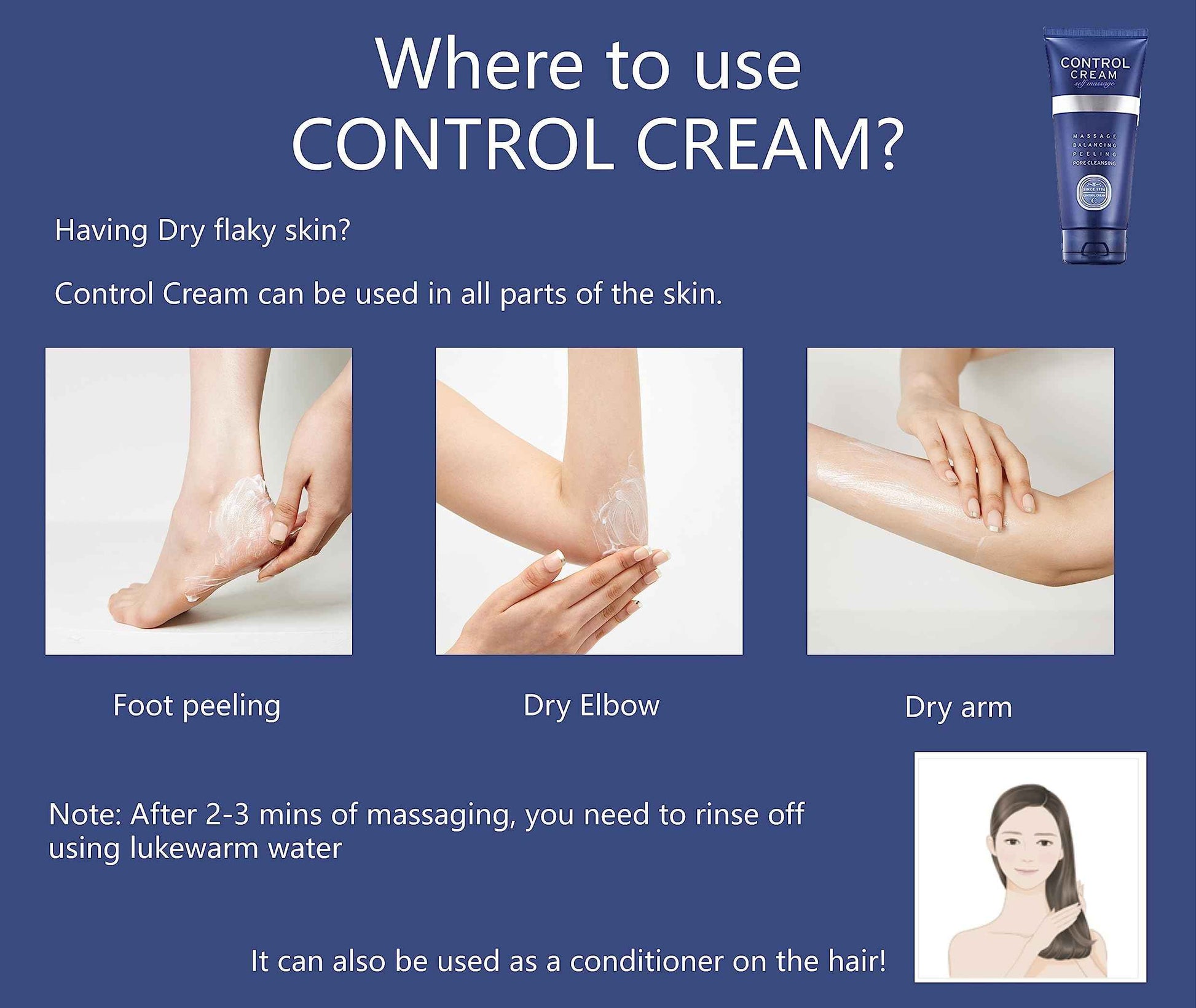 CHARMZONE Control Cream | Korean Face & Body Massage Cream for Gentle Exfoliation, Sebum & Pore Care, Deep Hydration, Smooth Radiant Skin, Professional K-Beauty Self-Massage | 5.07 oz