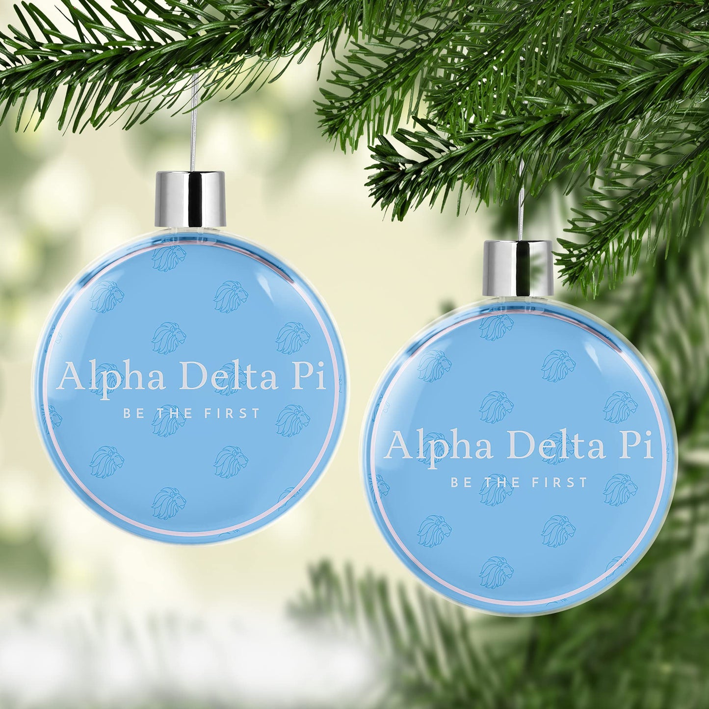 Alpha Delta Pi Round Flat Christmas Tree Ornament Decoration for Tree Party Home Holiday Decor (Alpha Delta Pi # 6)