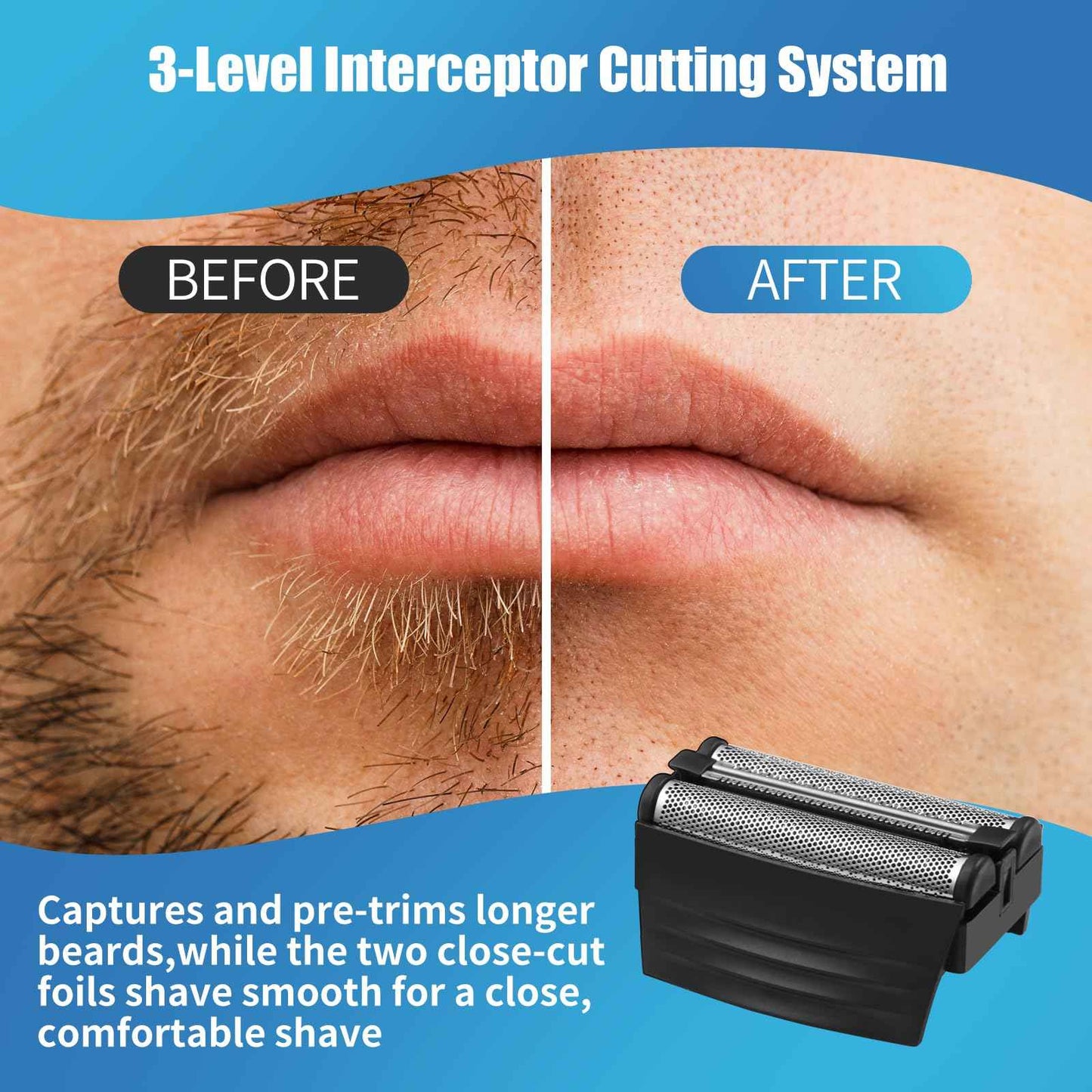 Shaver Replacement Foil Compatible with Remington TITANIUM-X Flex & Pivot Foil and Cutter F5800 & F7800,Shaver heads Fit for Remington F4900,F5800,F7800 (2 Pack)