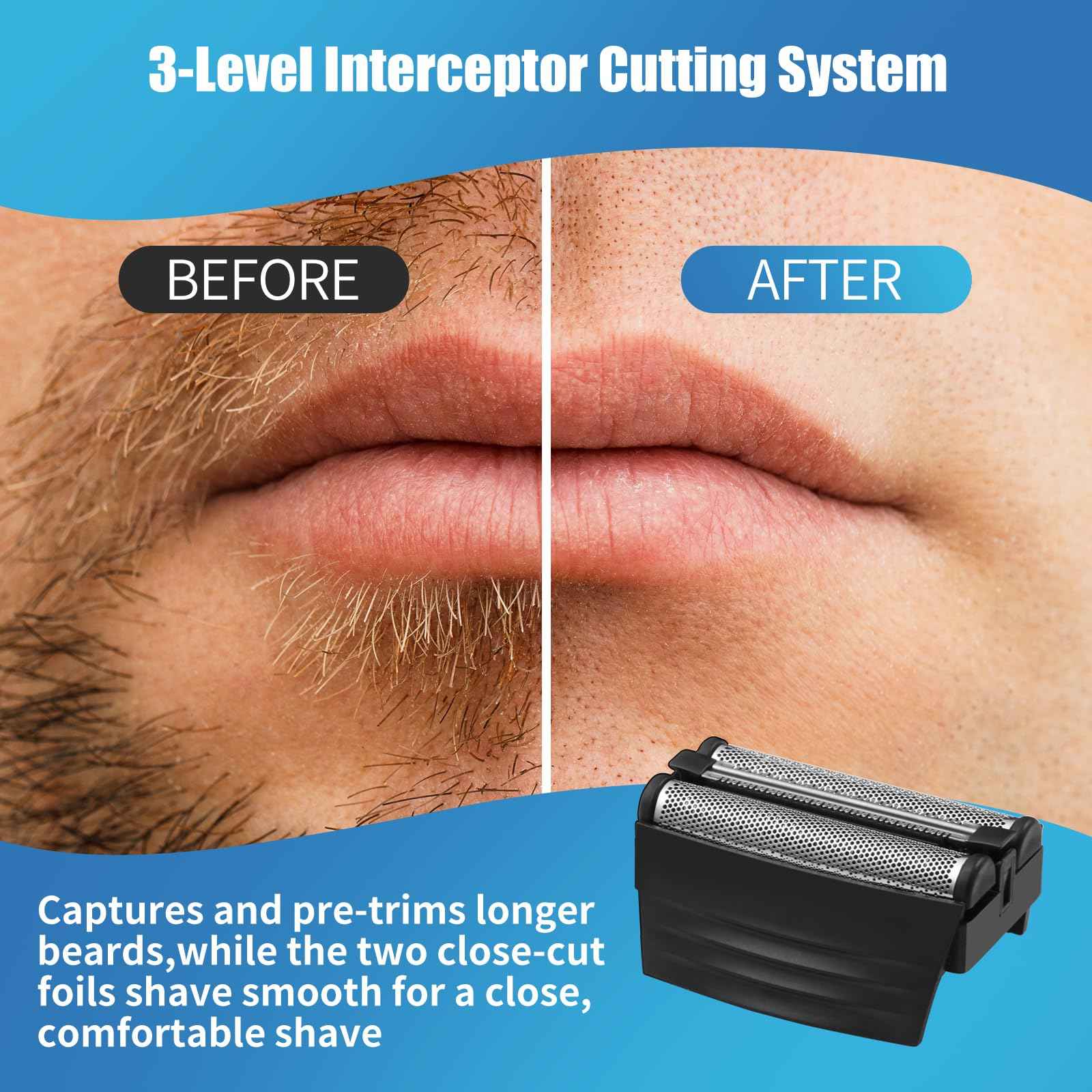 Shaver Replacement Foil Compatible with Remington TITANIUM-X Flex & Pivot Foil and Cutter F5800 & F7800,Shaver heads Fit for Remington F4900,F5800,F7800 (2 Pack)