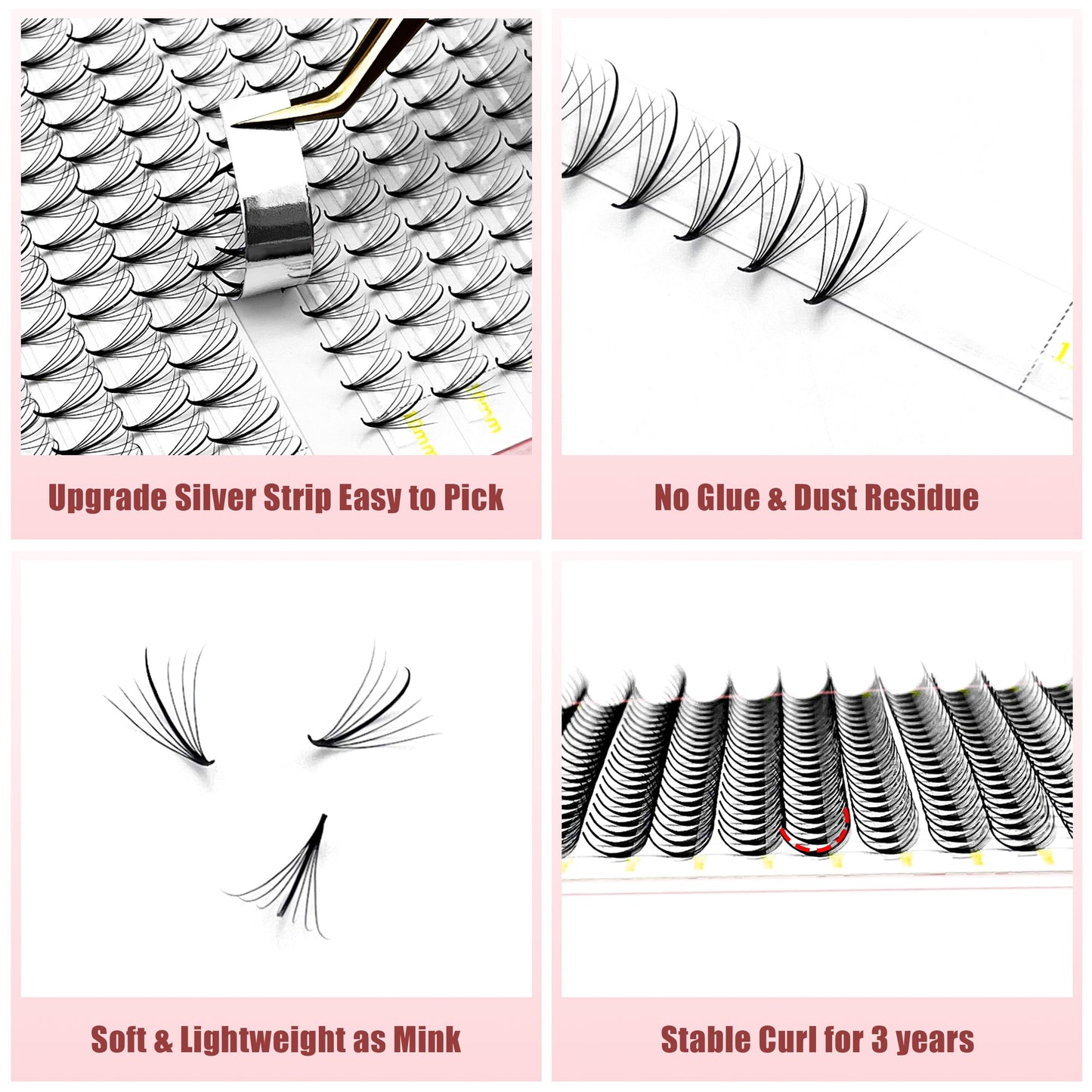 ABONNIE Premade Fans Eyelash Extensions, 400 Fans 7D 8-15mm Mixed Promades Eyelash Fans,0.07 Thickness C Curl Premade Lash Fans, Handmade Premade Fans Volume Lash Extensions(Spikes 7D 0.07-C 8-15mm)