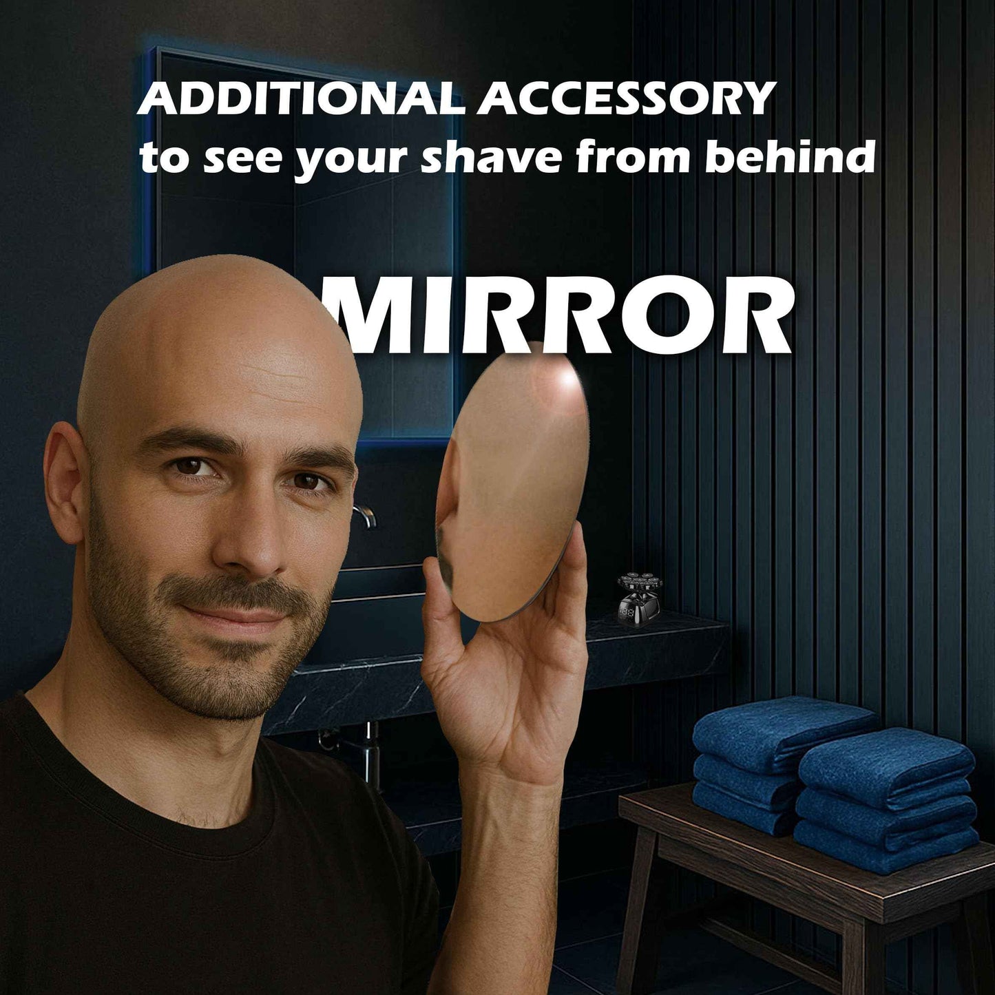 Head Shavers for Bald Men, 7D Stainless Steel Blades & Wireless Charging Base, Waterproof Skull Shaver with Digital Display, Powerful Motor, Wet & Dry Kit for Men, Flex Series.