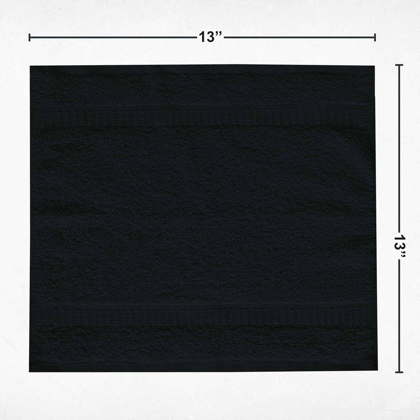 GOLD TEXTILES 100% Cotton Washcloth - 12 Pack | 13x13 inches | Grey - Ultra Soft, Highly Absorbent, Long Lasting and Quick Drying - Hotel & Spa Collection Cool Feel Fingertip Towels (12, Grey)