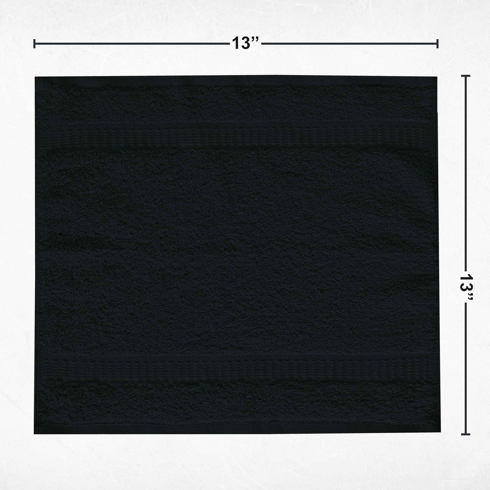 GOLD TEXTILES 100% Cotton Washcloth - 12 Pack | 13x13 inches | Grey - Ultra Soft, Highly Absorbent, Long Lasting and Quick Drying - Hotel & Spa Collection Cool Feel Fingertip Towels (12, Grey)