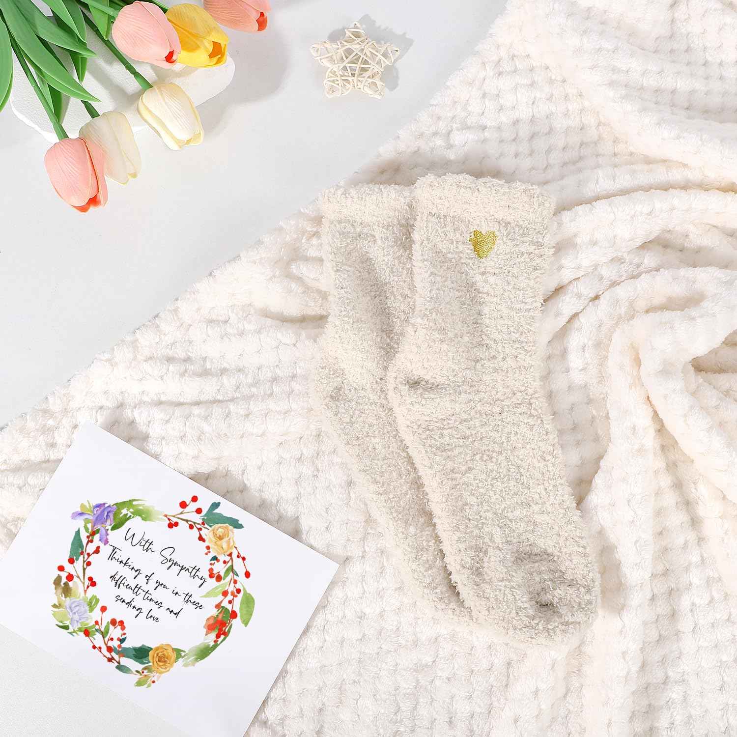 Sympathy Gift Baskets for Women, Care Package for Grieving Friend, Sorry for Your Loss Gift Basket, Get Well Soon Gift Basket for Sick Friends After Surgery Feel Better Gifts Thinking of You Gift