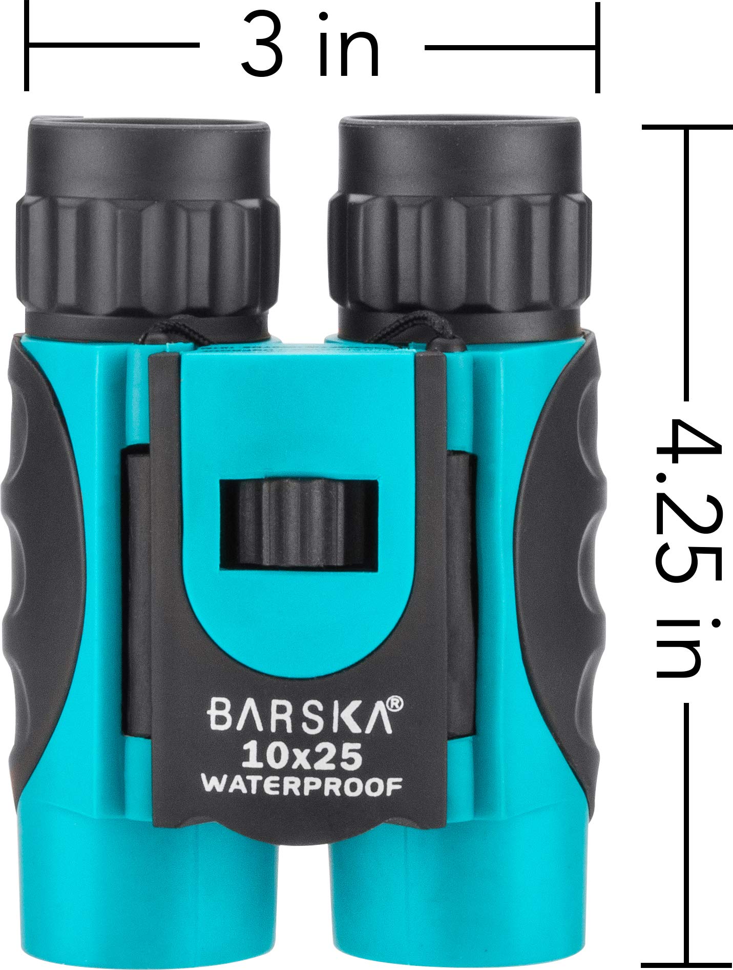 Barska 10x25mm Blue Waterproof Compact Binoculars (AB12726)