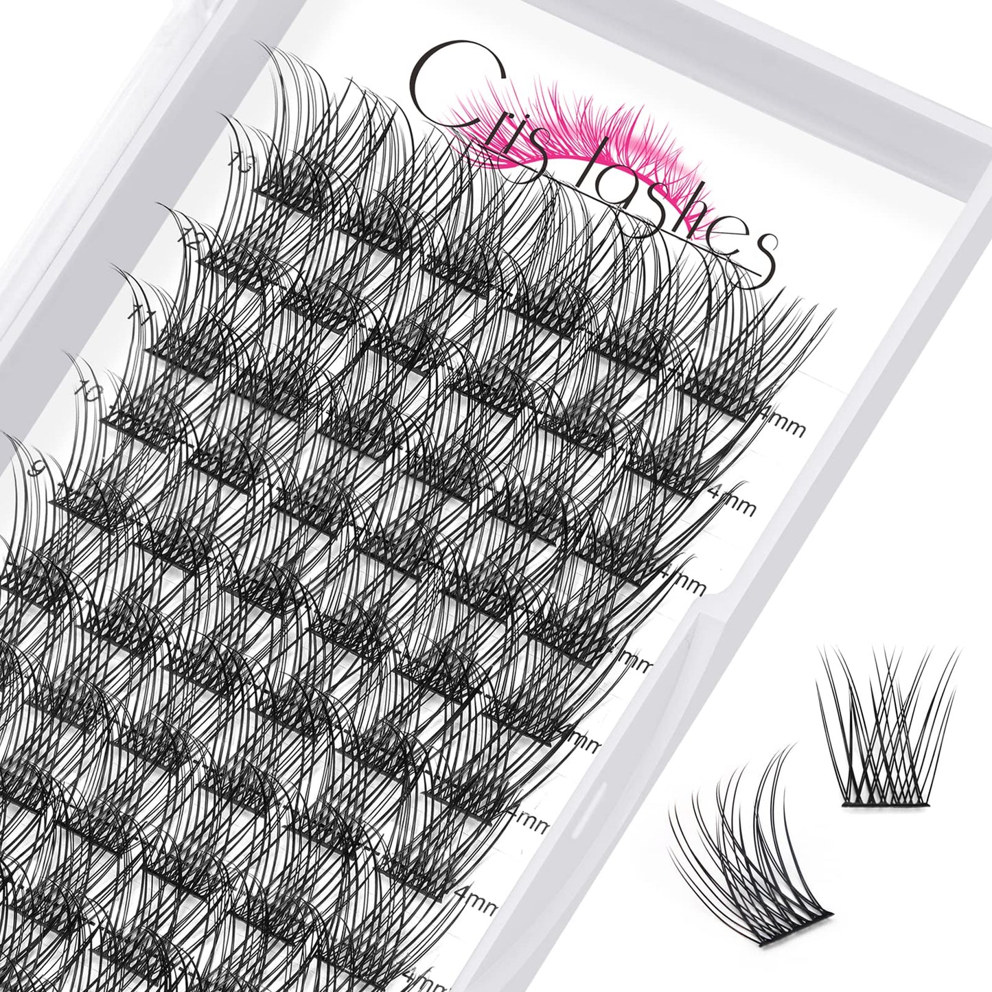 Lash Clusters DIY Eyelash Extensions 78pcs Crislashes C Curl Cluster Lashes 14mm Lash Clusters Wispy Eyelash Clusters Natural Lash Clusters DIY Cluster Eyelash Extensions for Home Use(B-C Curl-14mm)