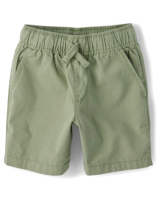 The Children's Place Boys' Cotton Pull on Jogger Shorts, Misty Glen