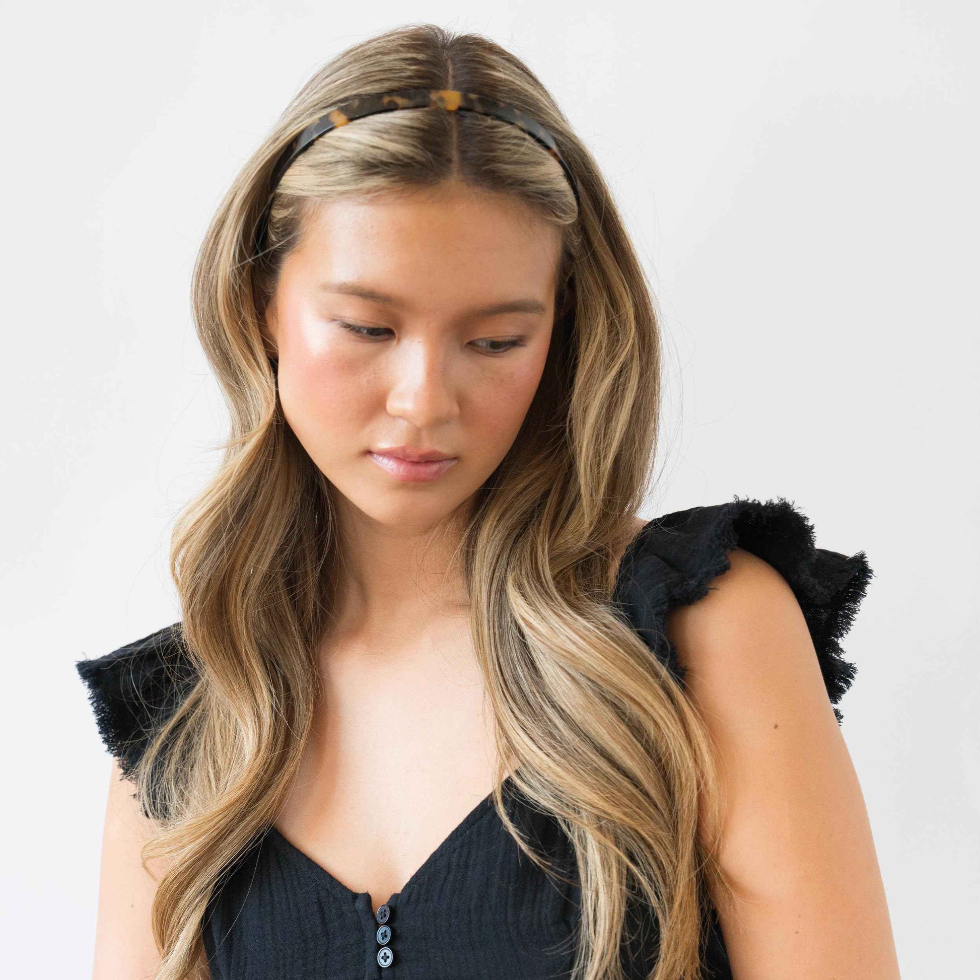 Tortoise Headband for Women, France Luxe 1/2" Ultracomfort, Flexible Fit Plastic Headband with Gentle Teeth, Comfortable, All-Day Hold, Tokyo