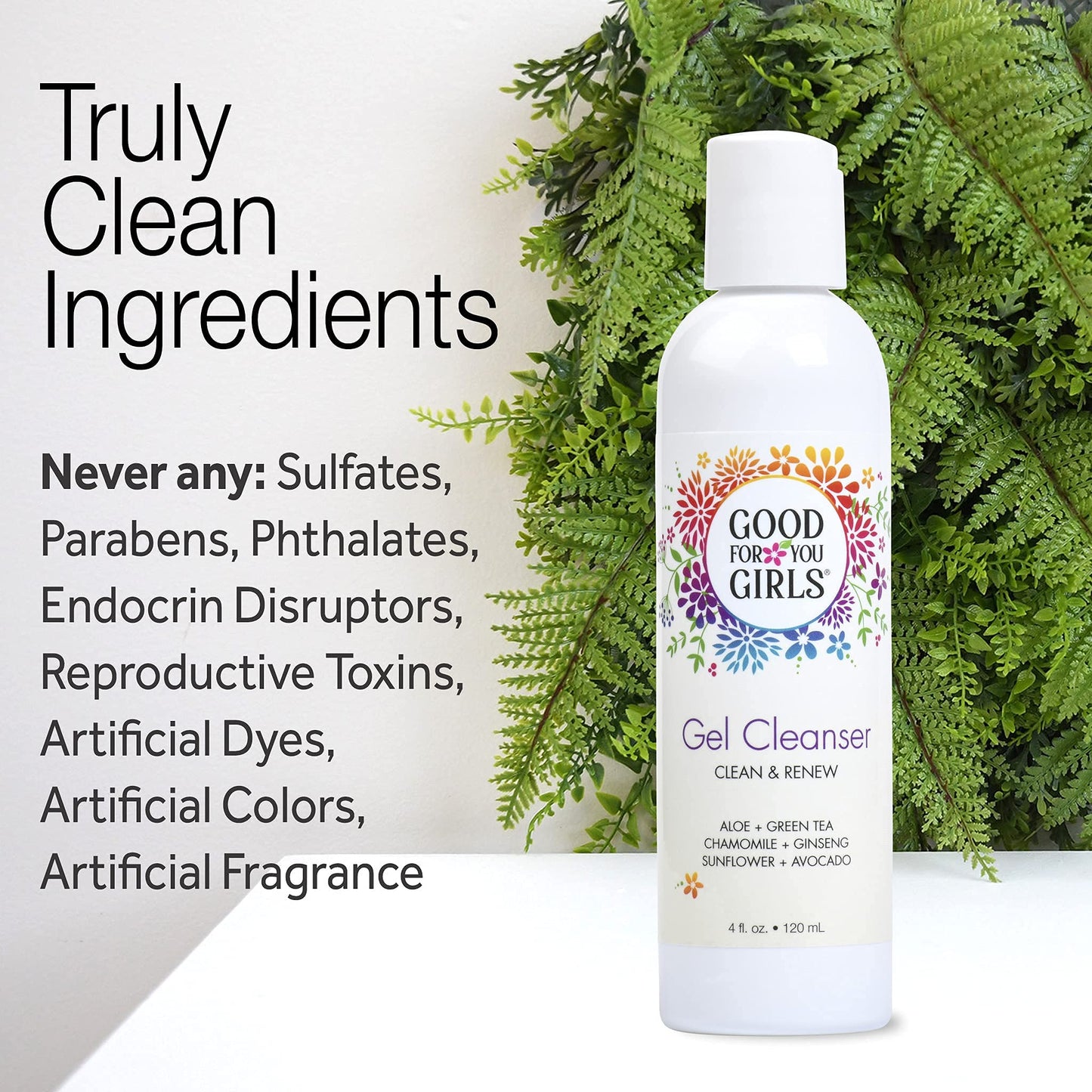 Good For You Girls Gel Facial Cleanser, Natural with Aloe, Chamomile, Green Tea, Ginseng, Vitamin E, pH Balanced, Vegan, Gluten-Free, Kids, Preteens and Teens | 4 fl oz