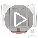 EASEHOLD Rechargeable LED Makeup Mirror with 10X Magnification