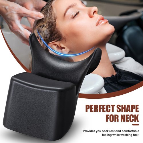 Noverlife Shampoo Bowl Neck Rest, Comfortable Hair Salon Rubber Cushion Shampoo Sink Gel Neck Pad, Professional Hair Washing Neck Pillow Support for Home Salon, Beauty Salon, Barbershop, Hair SPA
