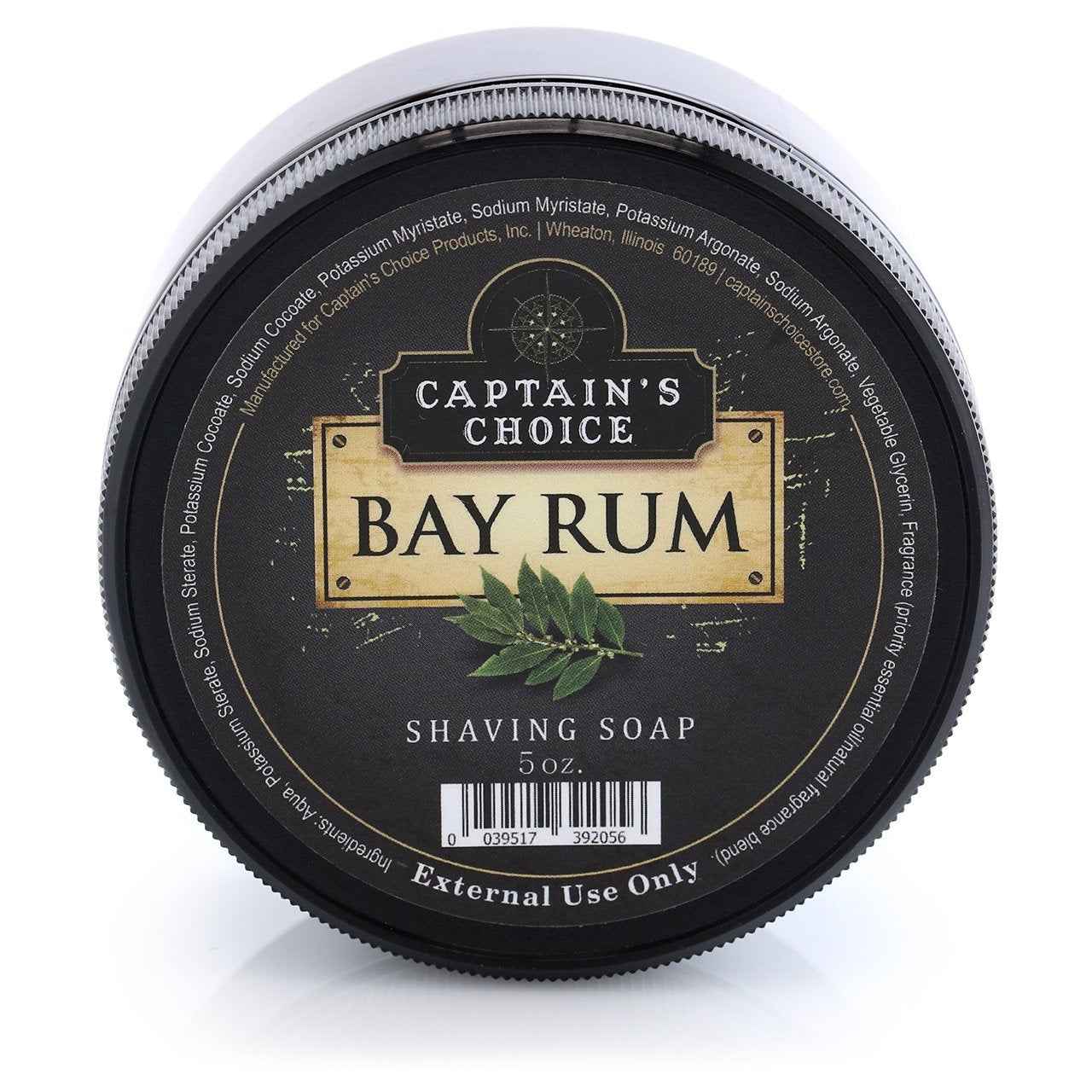 Captain's Choice BAY RUM Shaving Soap - 5 oz.