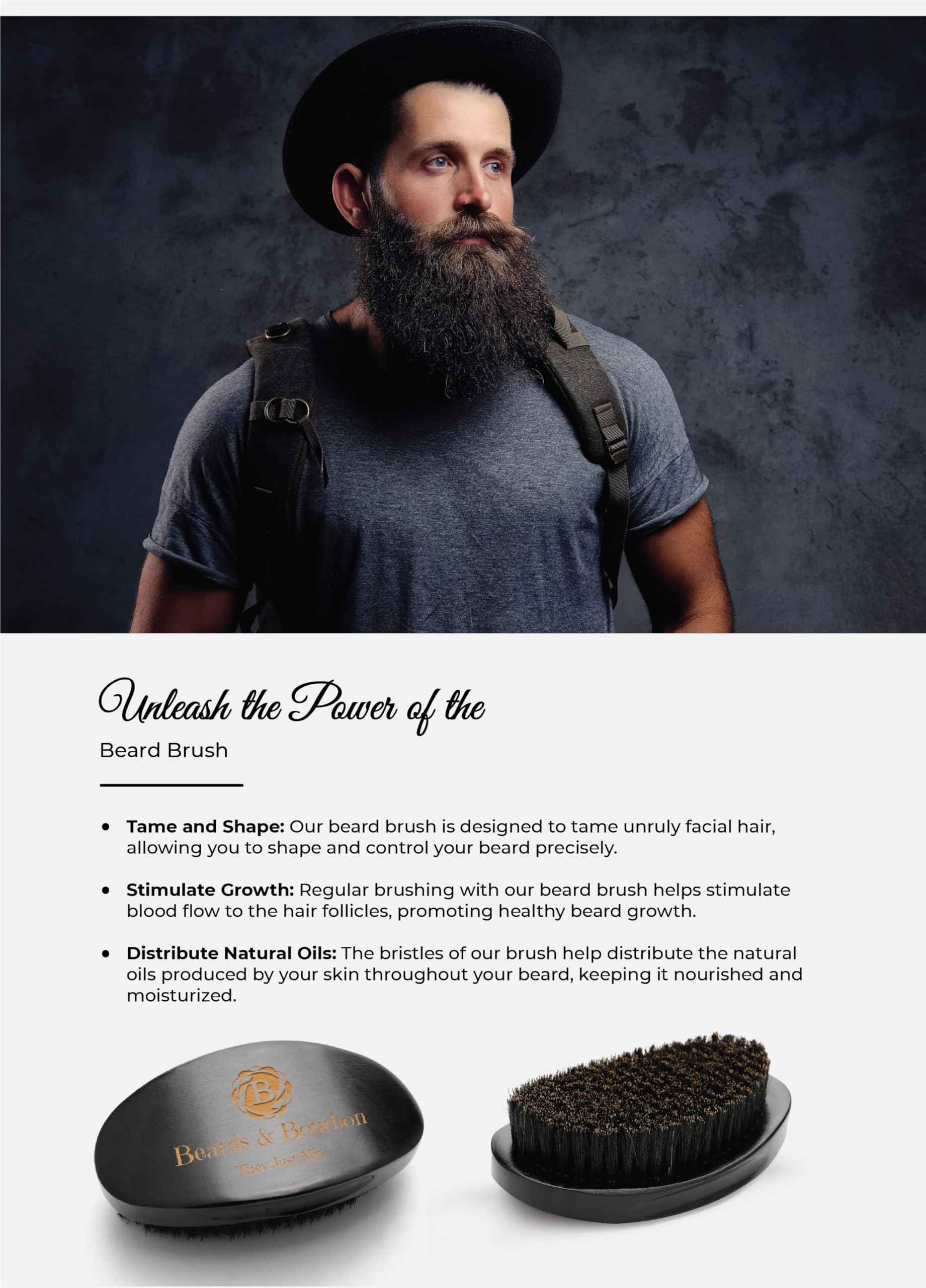 Beards & Bourbon Luxury Men's Travel Grooming Kit, Comprehensive Beard Care Set, Great and Safe for Travel