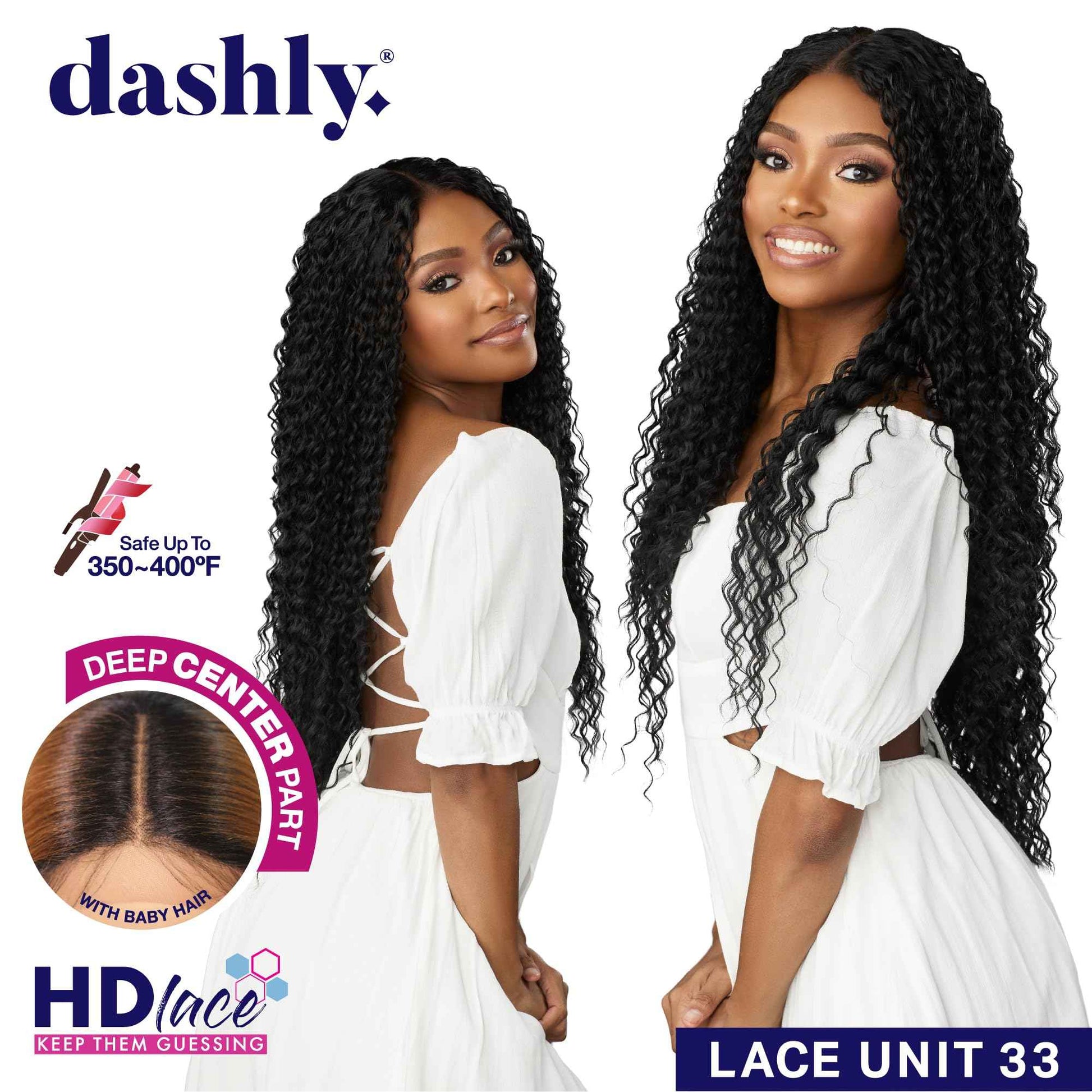 Sensationnel Dashly Wig - Unit 33 Non Lace Cap Ready to Wear Ear to Ear Lacepart Synthetic (CH27)