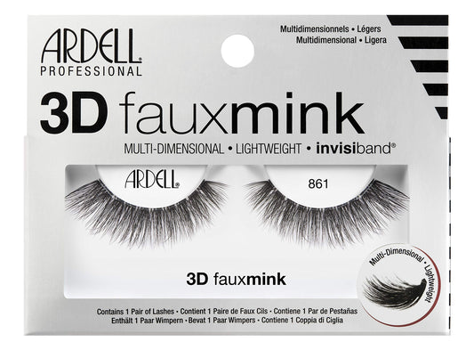 Ardell False Eyelashes 3D Faux Mink 861, 4 pairs