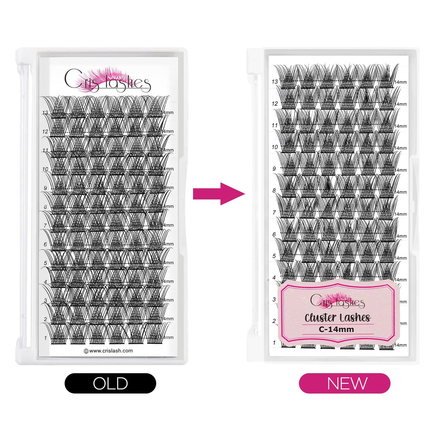 Lash Clusters DIY Eyelash Extensions 78pcs Crislashes C Curl Cluster Lashes 14mm Lash Clusters Wispy Eyelash Clusters Natural Lash Clusters DIY Cluster Eyelash Extensions for Home Use(B-C Curl-14mm)