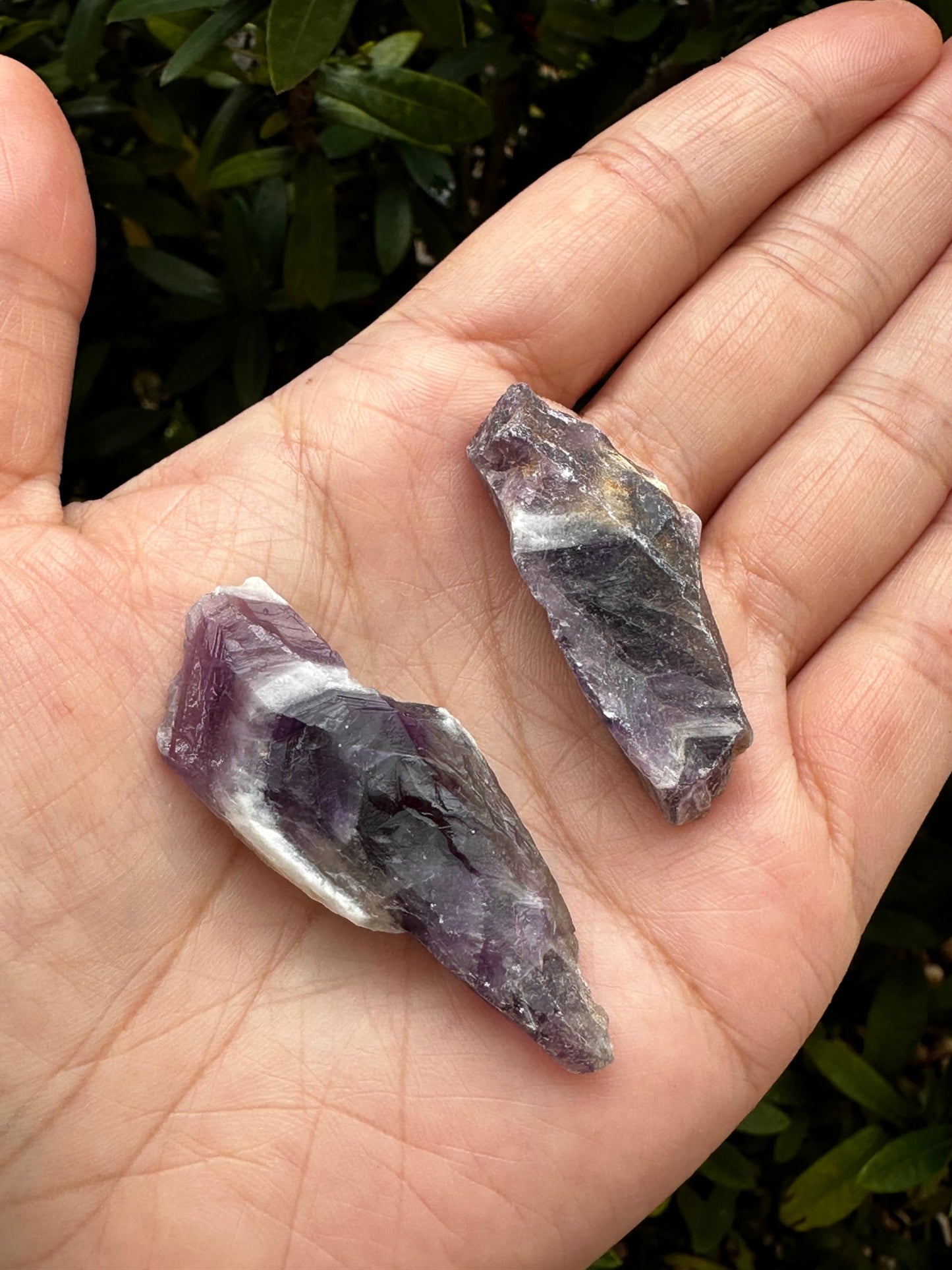 GAF TREASURES Wholesale Raw Chevron Amethyst Crystals, Natural Chevron Amethyst Stone, Natural Rough Chevron Amethyst Crystals, Chevron Amethyst Healing Crystals (Chevron Amethyst, 0.5 Pound)