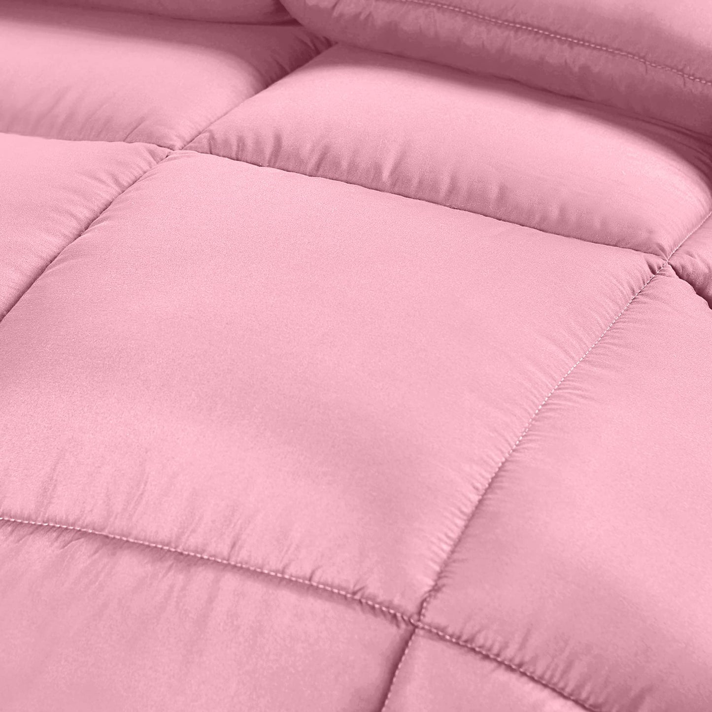 Utopia Bedding Comforter Duvet Insert, Quilted Comforter with Corner Tabs, Box Stitched Down Alternative Comforter King (Pink)