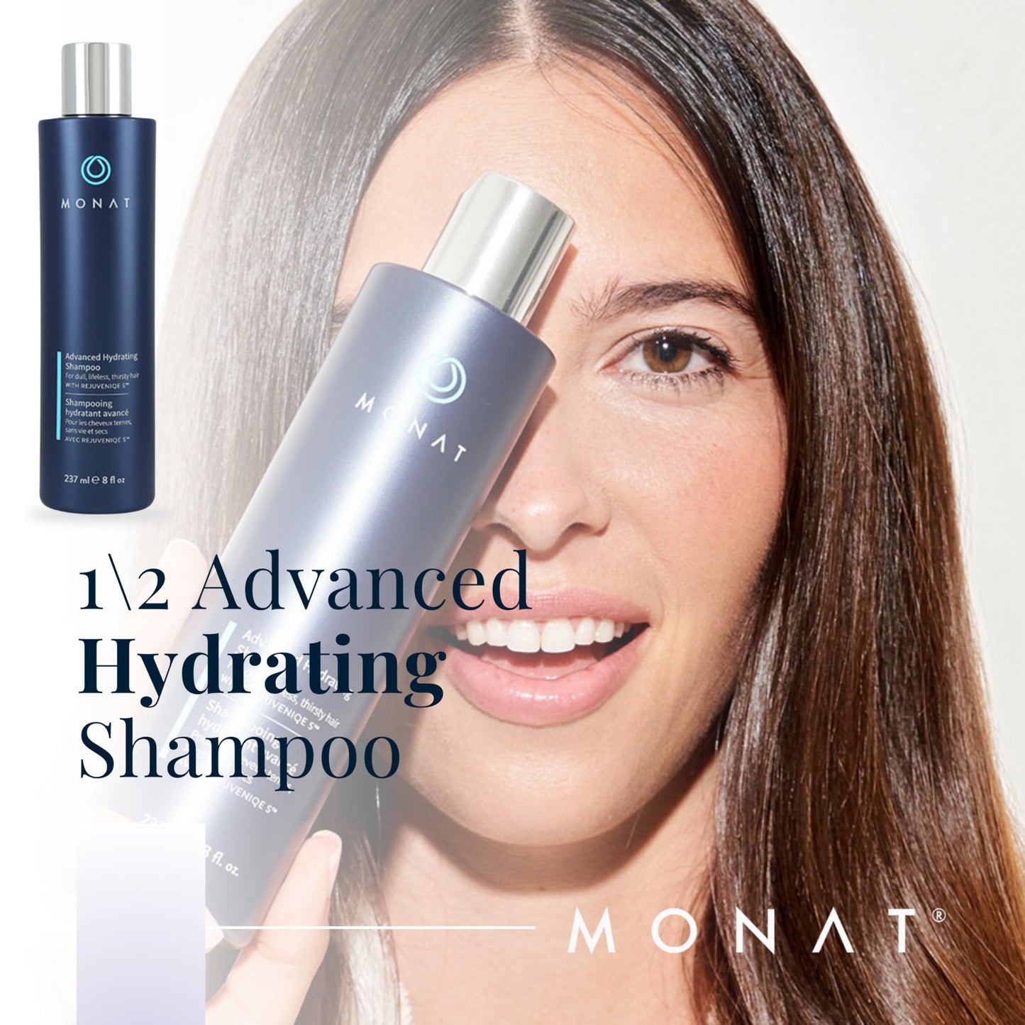 MONAT Advanced Hydration Duo - Hydrating Shampoo & Conditioner Set with REJUVENIQES™ - Nourish & Moisturize Fine to Medium Hair, Color Safe, 8 fl.oz Shampoo & 6 fl.oz Conditioner