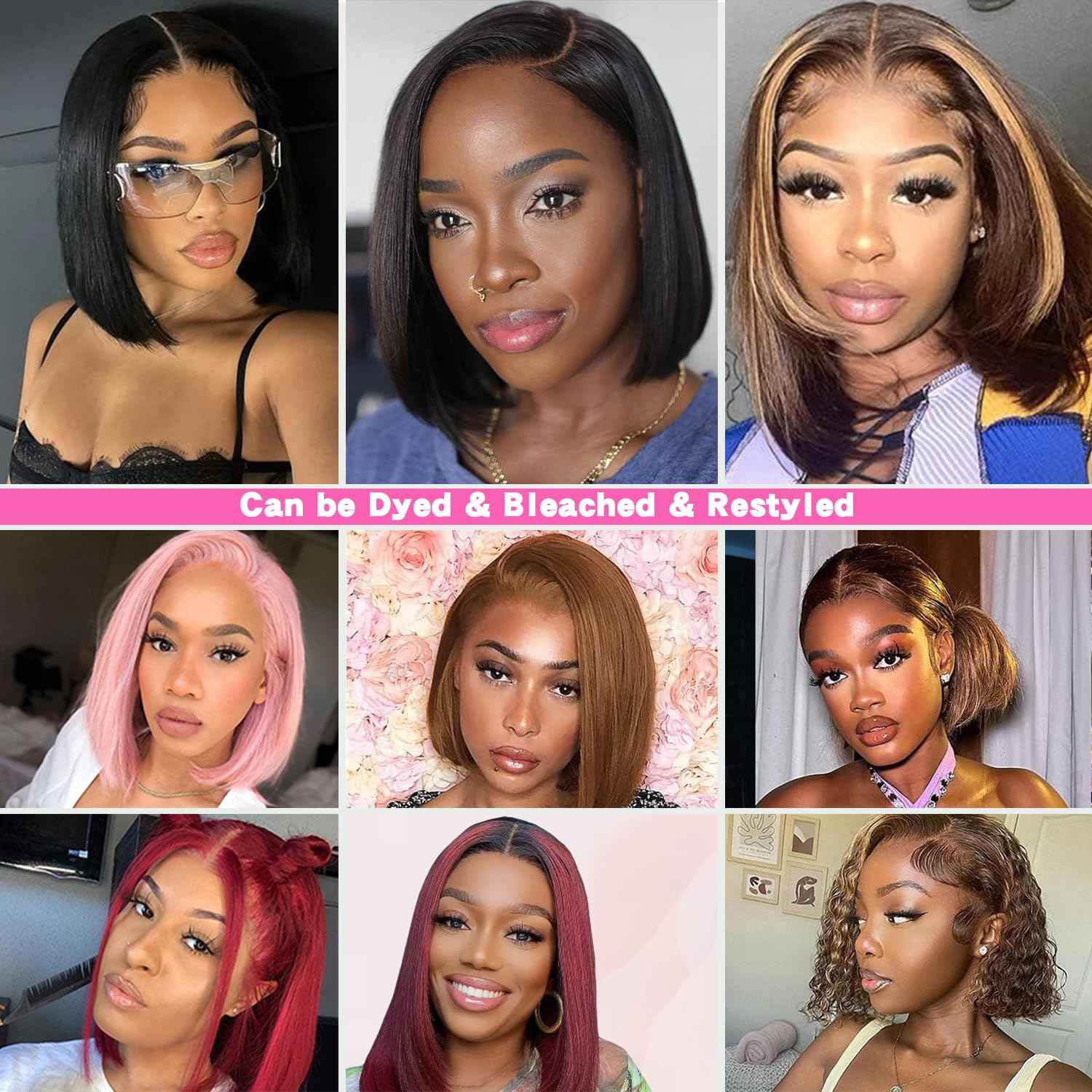 Selina 99J Burgundy Lace Front Wigs Human Hair Bob Wig Human Hair 4x4 Hd Lace Closure Wigs for Women Transparent Lace Wig 14 Inch