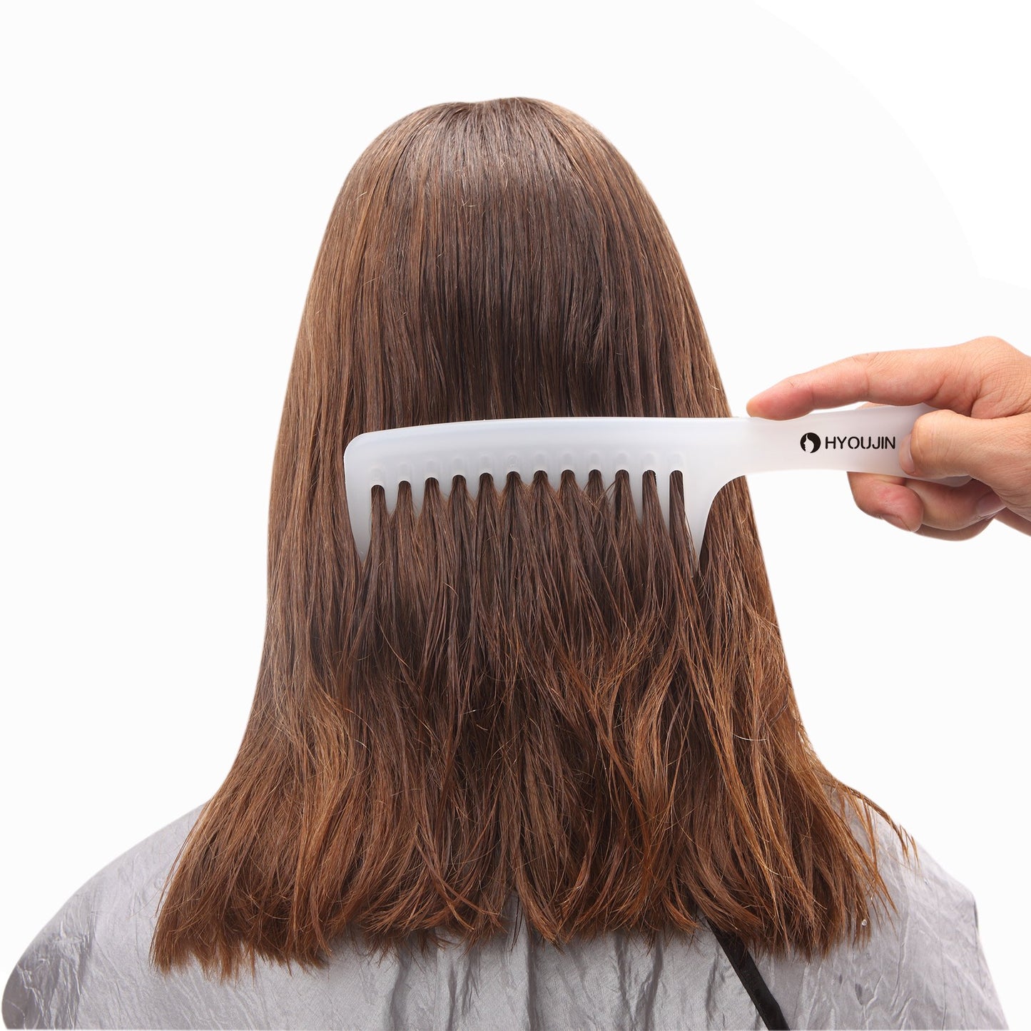 HYOUJIN Wide Tooth Comb Detangling Hair Brush Paddle Hair Comb Care Handgrip Comb-Best Styling Comb for Long Wet or Curly Reduce Hair Loss and Dandruff & Headache-Minimal breakages