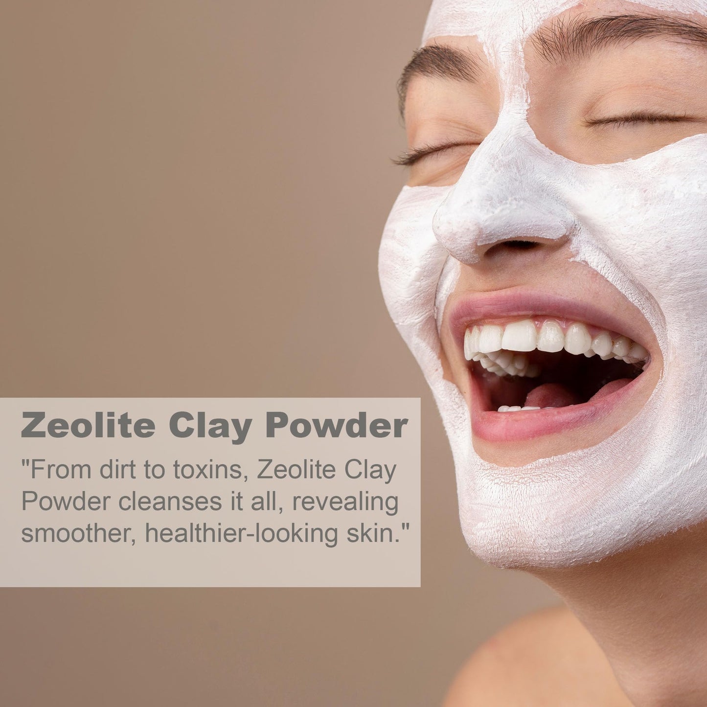 Zeolite Clay powder by mi nature | Zeolite clay | 227g(8 oz) | Absorbs excess oil | Skincare face masks, face scrubs, and body cleansers |Repair Damaged Hair | Vegan | 100% Natural