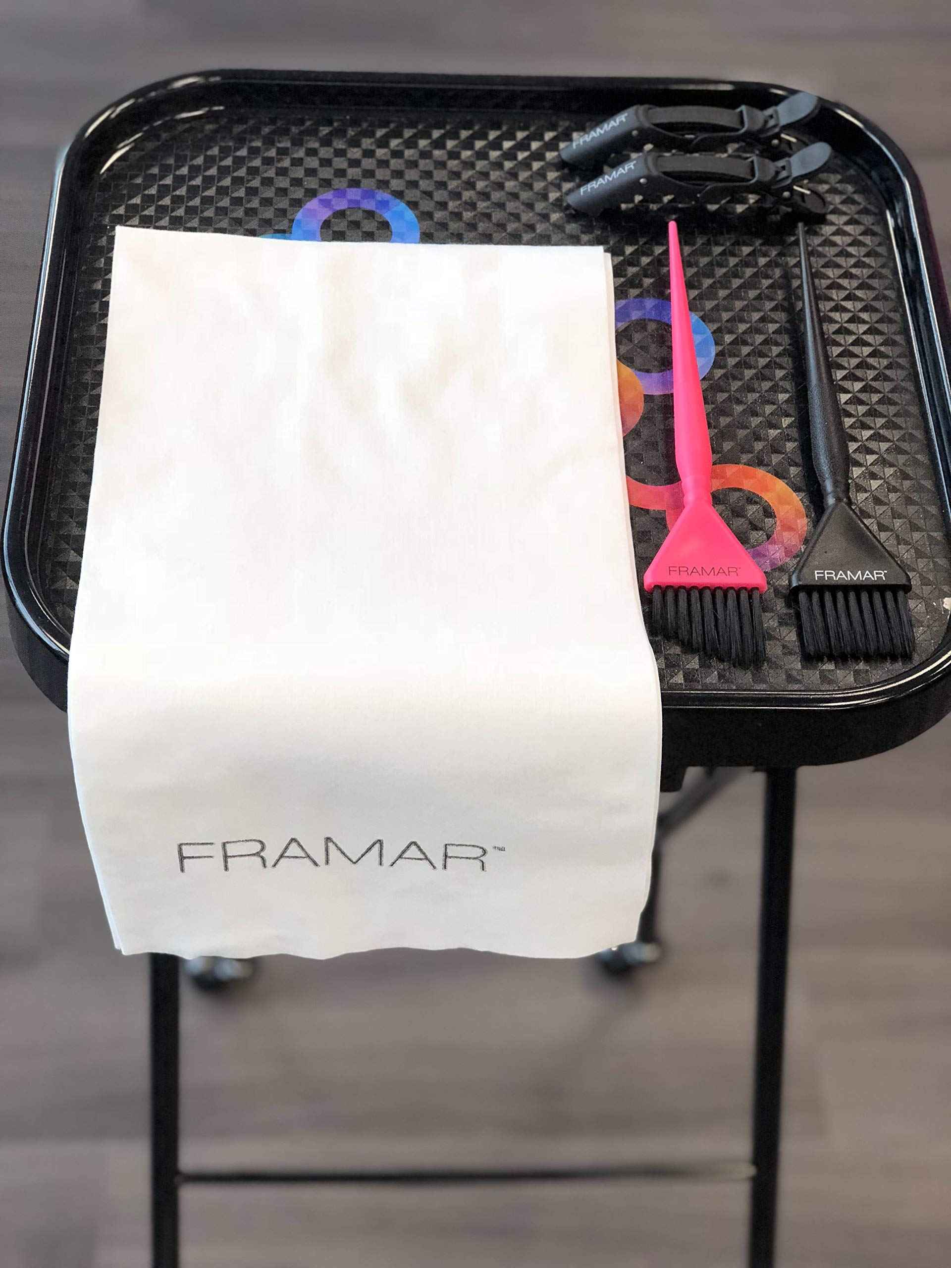 FRAMAR Biodegradable Salon Towels for Hair Stylist – Hair Towels for Women, Disposable Towel, Salon Towel, for Spa, Barber, Gym, Super Absorbent and Extra Soft – 50 Count