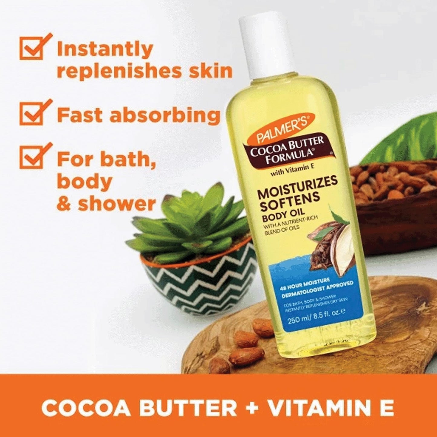 Palmer's Cocoa Butter Formula Body Oil 8.50 oz (Pack of 2)