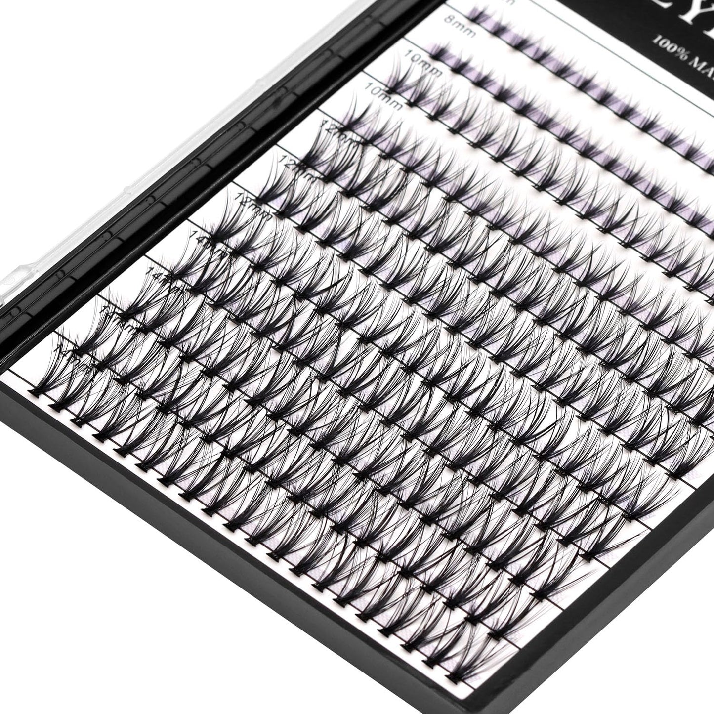 Vayator Large Tray 220 Cluster/Box Eyelashes 0.07 Thickness Eyelashes Individual Eyelash False Eyelashes Extension Eyelash 10D/20D/40D/50D Eyelash (20RR-8-10-12-14mm Mixed）