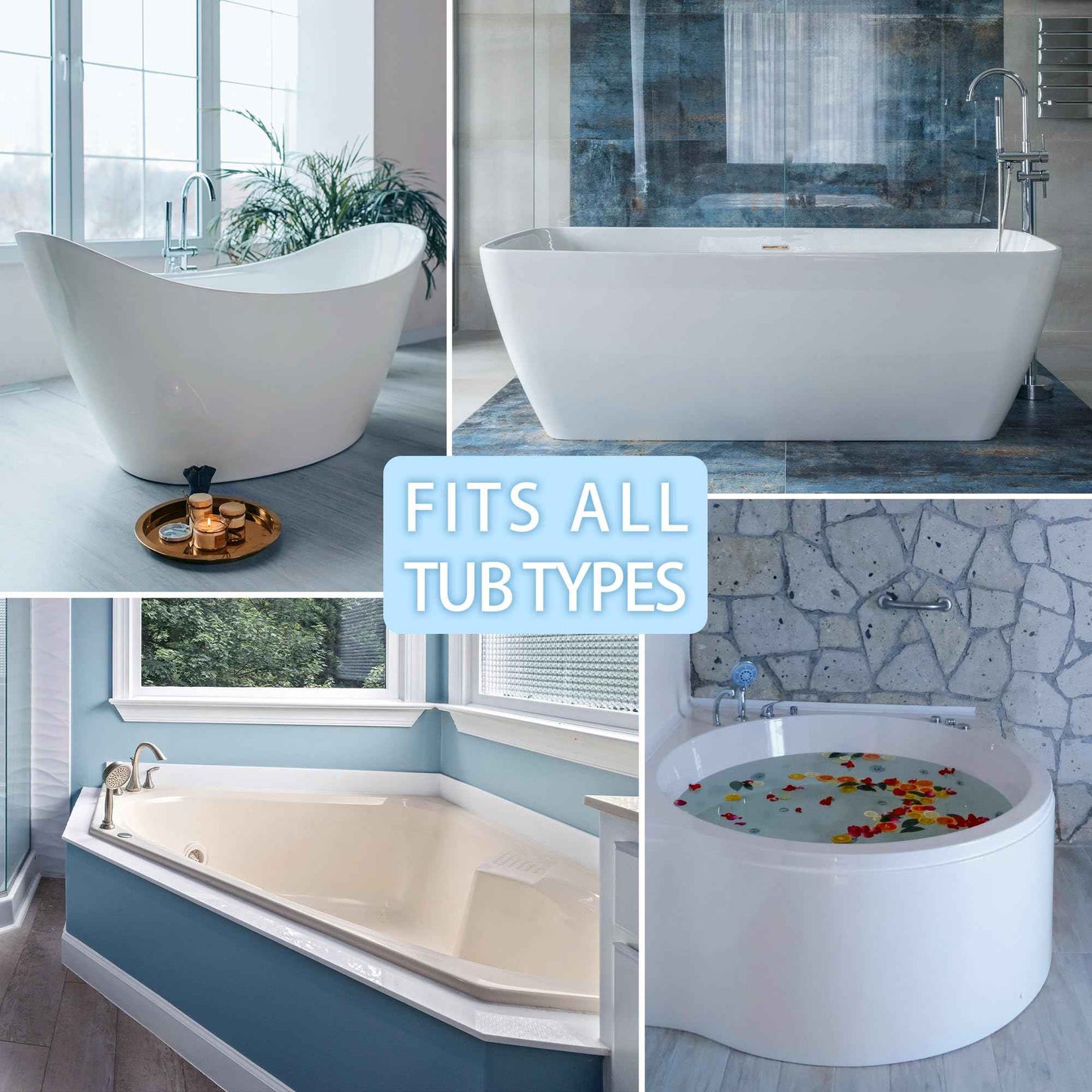 Poemland Bath Pillows for Tub, Luxury Bath Pillow Soft 4d Mesh, Bathtub Pillow with 6 Suction Cups, Ergonomic Bath Tub Pillows for Head and Neck, Bath Accessories for Women Relaxation Gifts (Grey)