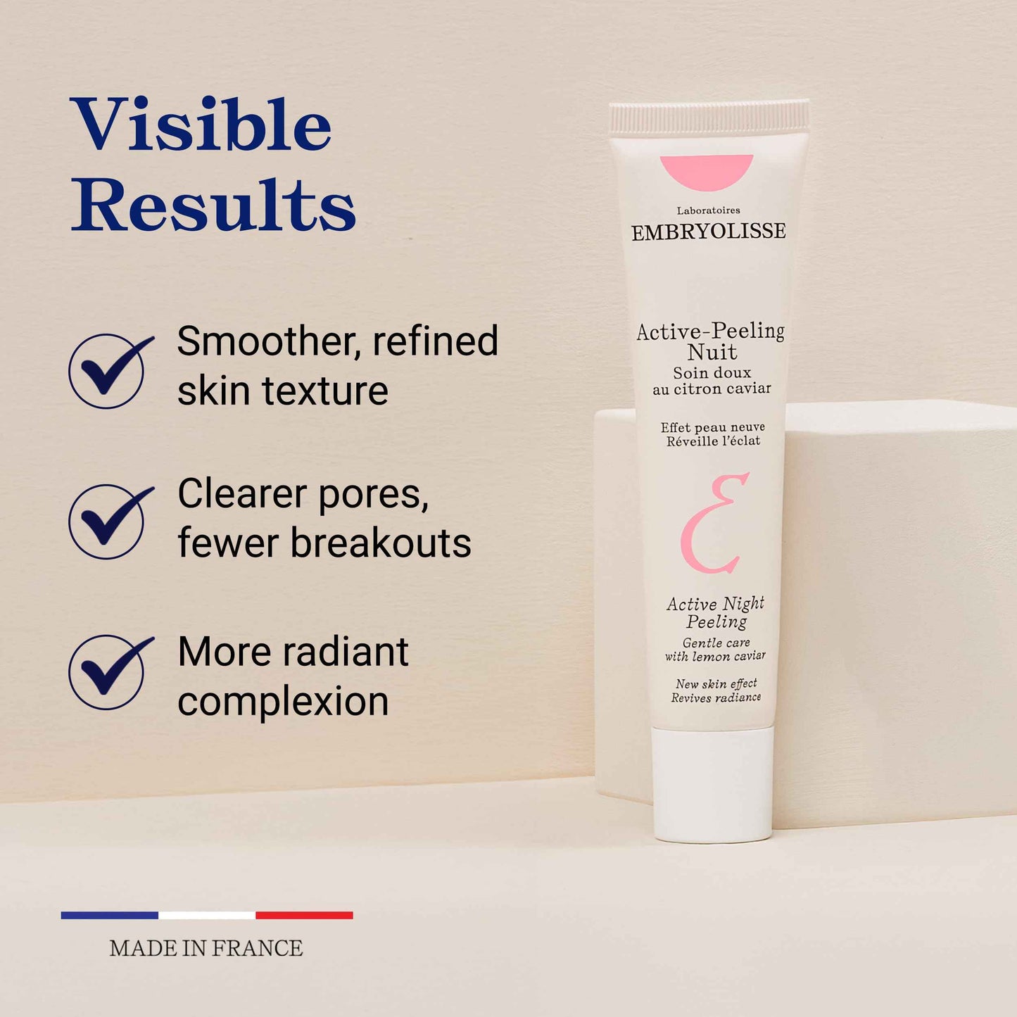 Embryolisse Active Night Peeling Treatment. Ultra Gentle Night Exfoliating Cream with Shea Butter for Radiant Skin. Leaves the Face Softer, Rejuvenated & More Radiant. 1.35 Fl Oz