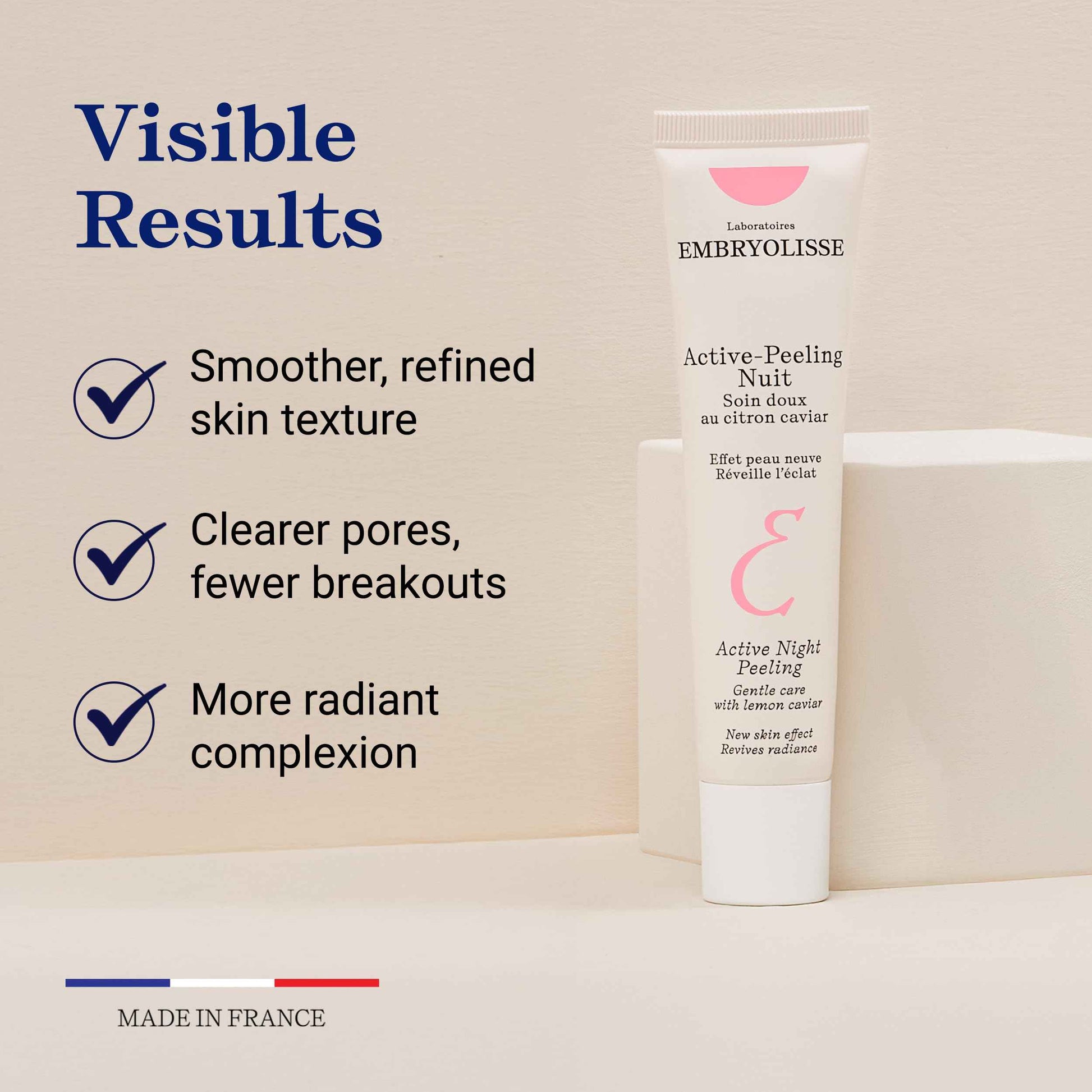 Embryolisse Active Night Peeling Treatment. Ultra Gentle Night Exfoliating Cream with Shea Butter for Radiant Skin. Leaves the Face Softer, Rejuvenated & More Radiant. 1.35 Fl Oz