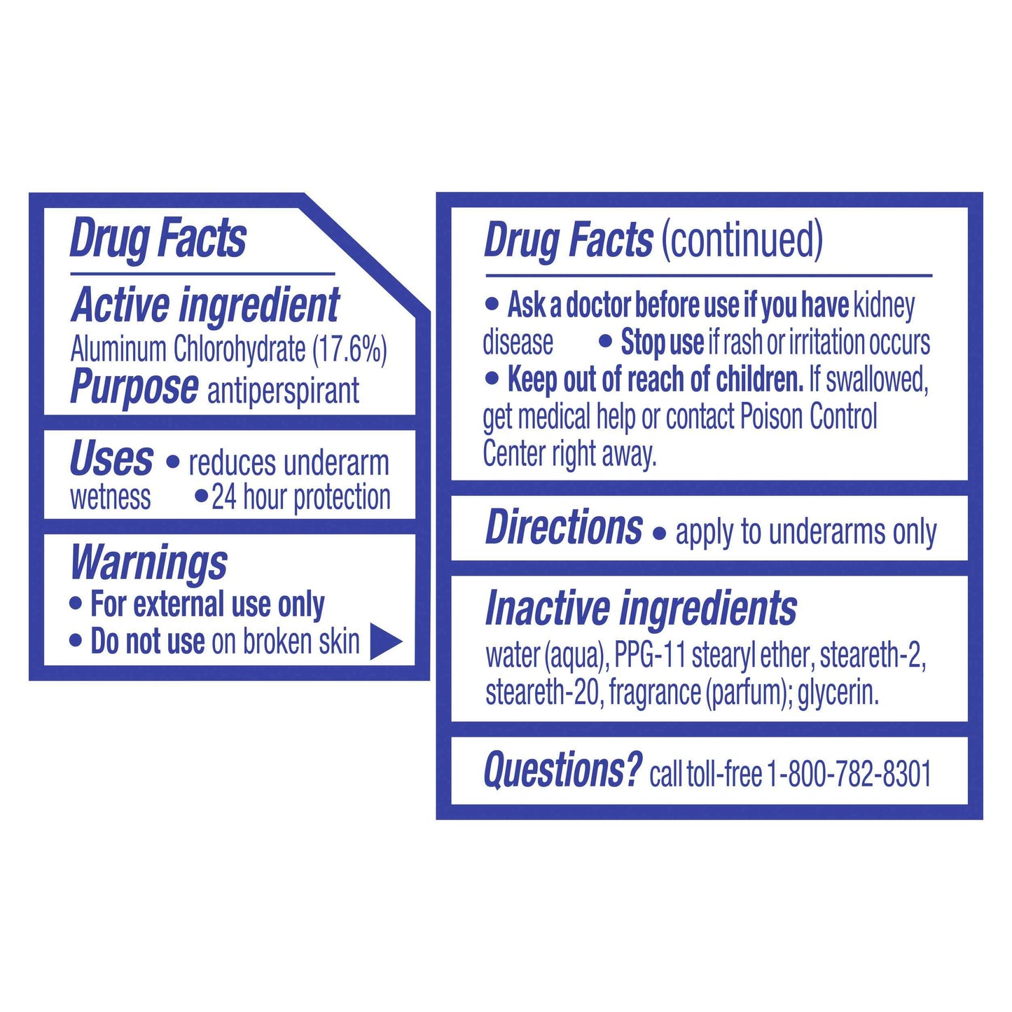 Suave Roll-On Deodorant for Women, Powder Fresh Scent, 6-Pack – Antiperspirant Deodorant with 24H Sweat & Odor Protection, 2.7 Oz Ea