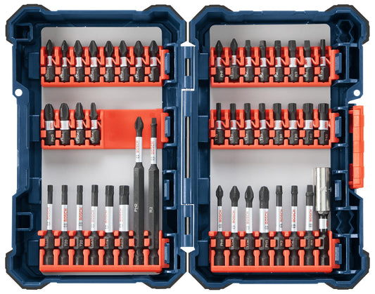 Bosch SDMS44 44-Piece Assorted Impact Tough Screwdriving Custom Case System Set for Screwdriving Applications