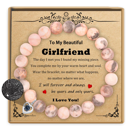 Sereney Girlfriend Gifts Bracelets as I Love You Gifts for Women, Gf Bracelets as Girlfriend Birthday Gifts for Her, Romantic Gifts for Girlfriend on Anniversary Engagement Christmas Valentines Day