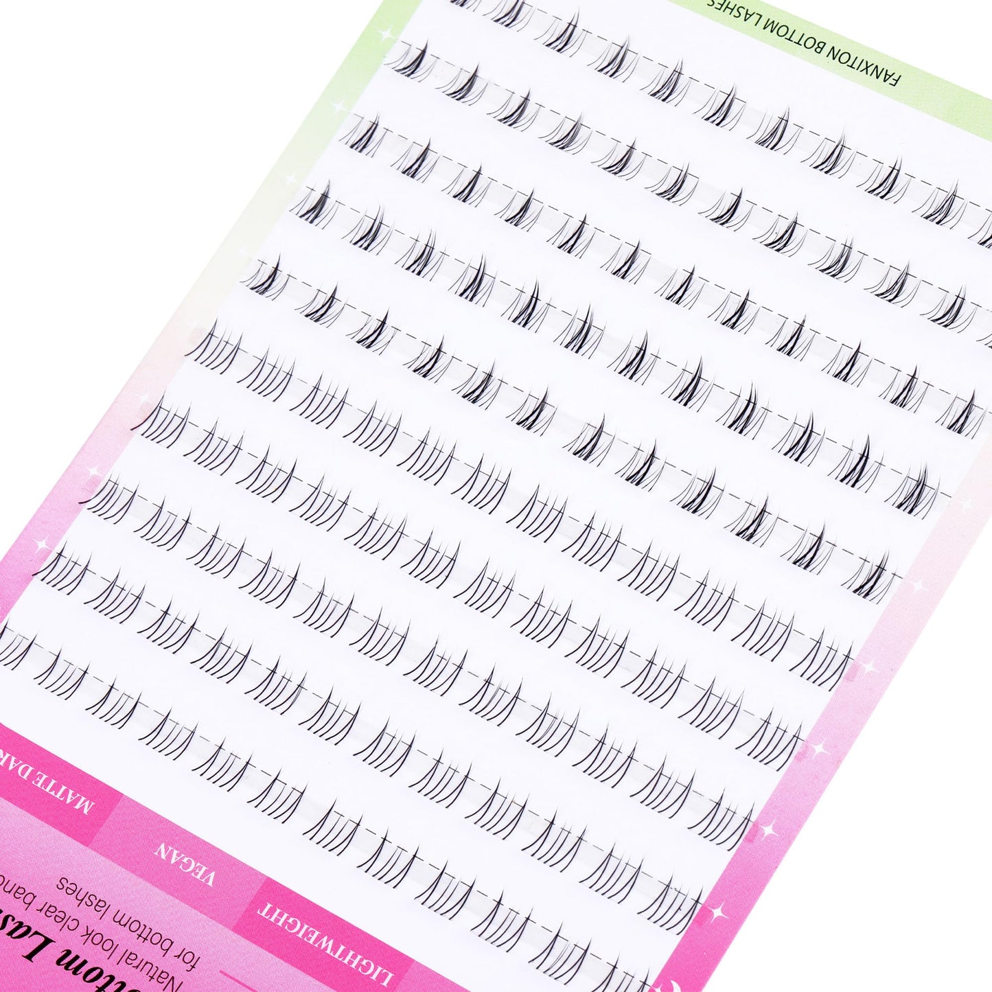 FANXITON Bottom Lash Extension Kit DIY Manga Lash Clusters with Lash Glue 6-7mm Natural 2 Style Lower Lashes 120Pcs Anime Eyelashes Cluster Kit