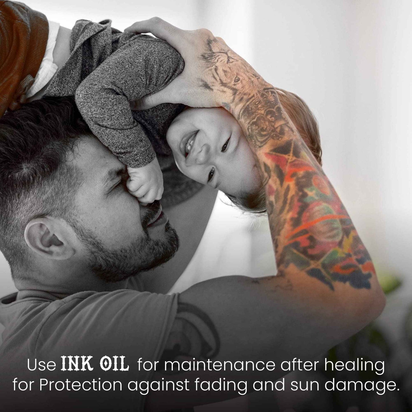 Ink Oil Tattoo Aftercare Oil - Hydrates & Anti-Fade Healing Balm/Moisturizer - 100% Natural - Reduces Swelling, & Scabbing - Soothing Tattoo Care for Healing & Long-Lasting Colors - 1 oz