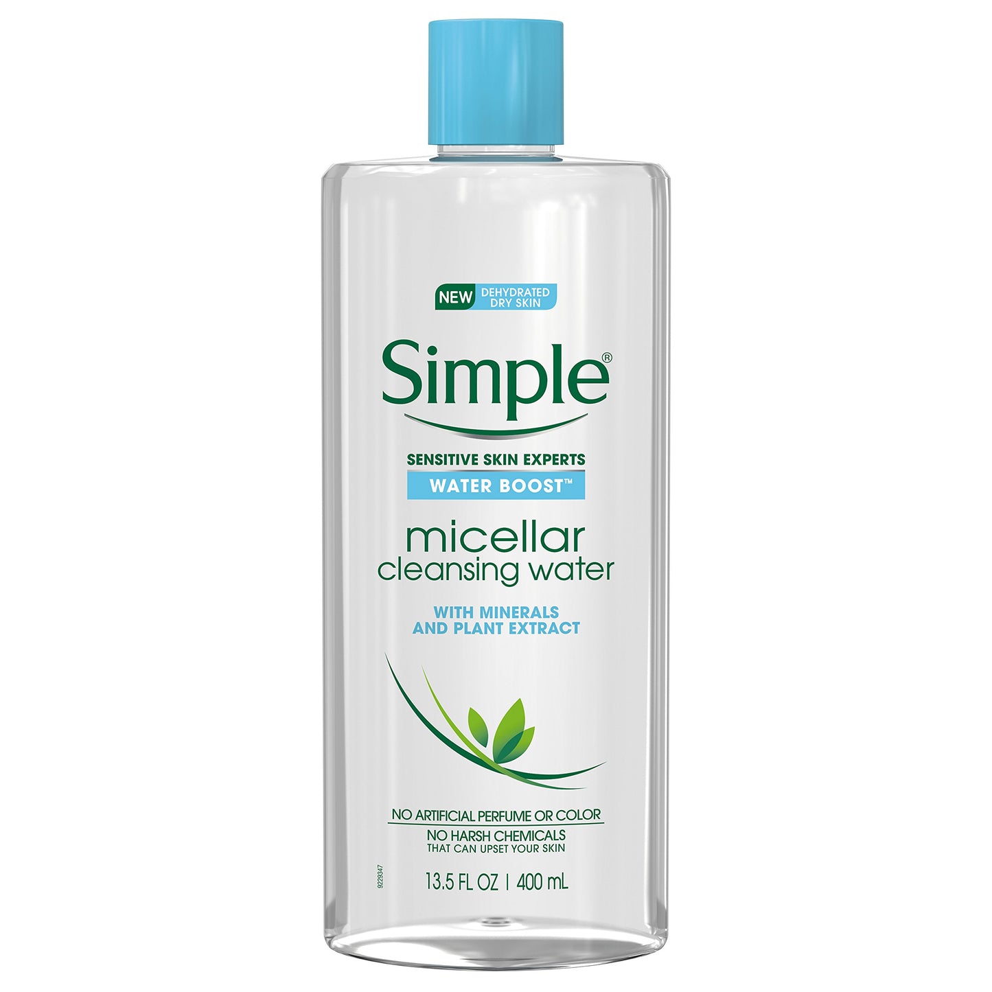 Simple Water Boost Micellar Cleansing Water for Sensitive Skin, 13.5 Fl Oz ,2 count (pack of 1)