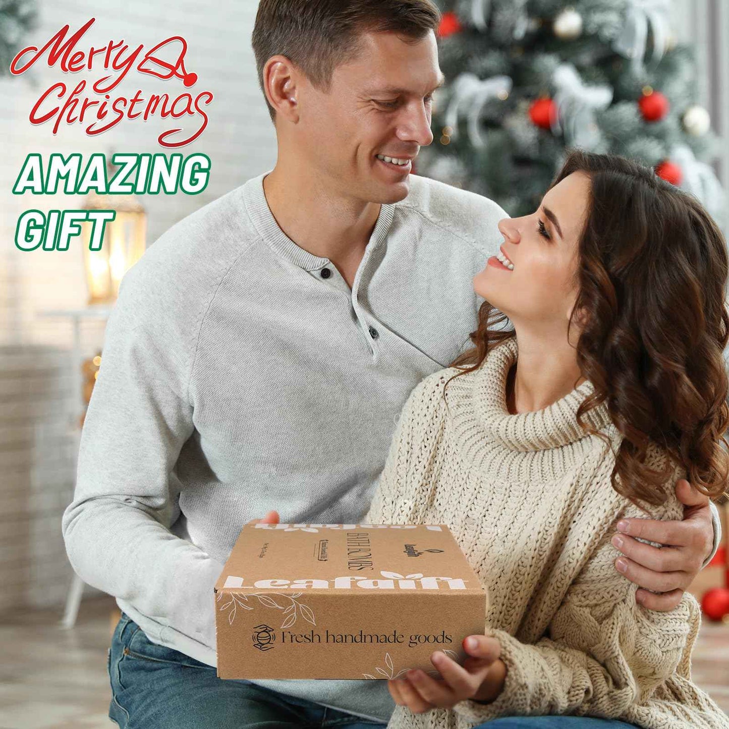 Leafgift Bath Bombs Gift Set, 12pcs Handmade Bath Fizzies with Natural Sea Salt Cocoa & Shea Butter, Perfect for Bubble Bath Spa, Moisturizing Dry Skin, Stress Relief, Best Gift for Women, Men