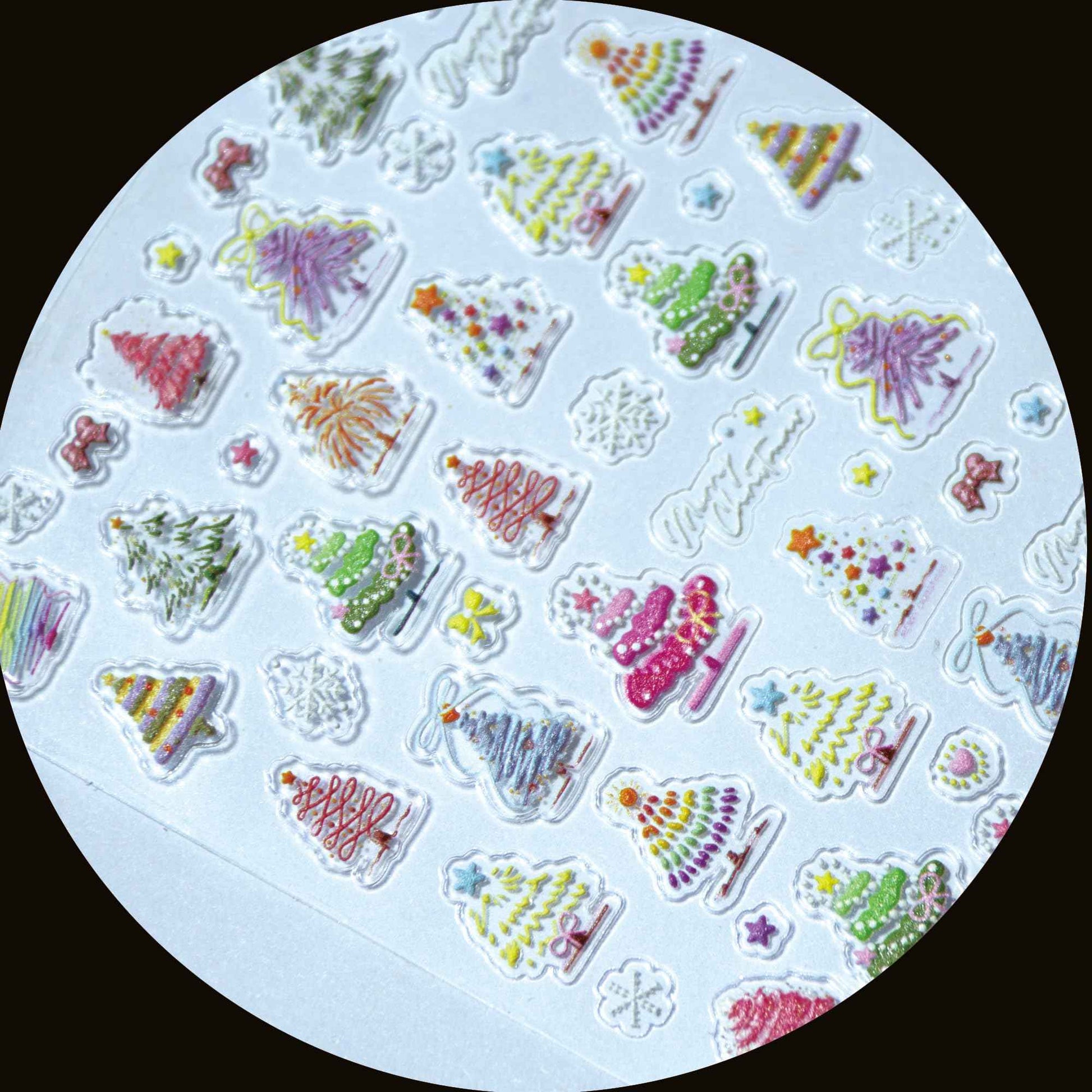 Halloween Nail Stickers for Nail Art, 3D Christmas Tree Nail Art Sticker, Fall Nail Stickers, Spooky Ghost, Spider Web, Cat, Pumpkin, Self Adhesive Nail Decals for DIY Women Thanks' Giving Day