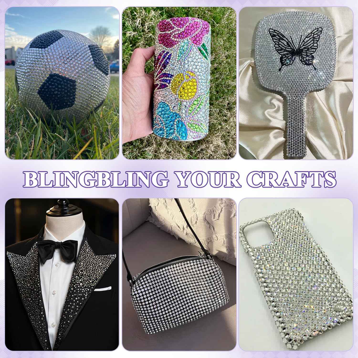 2000PCS SS20/5mm Crystal Rhinestones (Clear), Bedazzling Flatback Glass Rhinestones for Crafting Decor, Gems Diomand Charms for Tumbler Shoes Clothing Mugs Nail Art