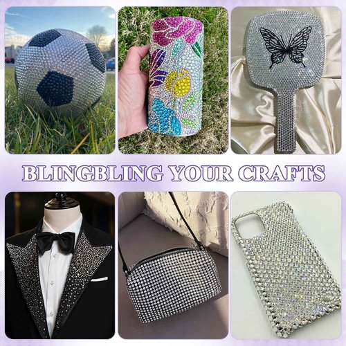 2000PCS SS20/5mm Crystal Rhinestones (Clear), Bedazzling Flatback Glass Rhinestones for Crafting Decor, Gems Diomand Charms for Tumbler Shoes Clothing Mugs Nail Art