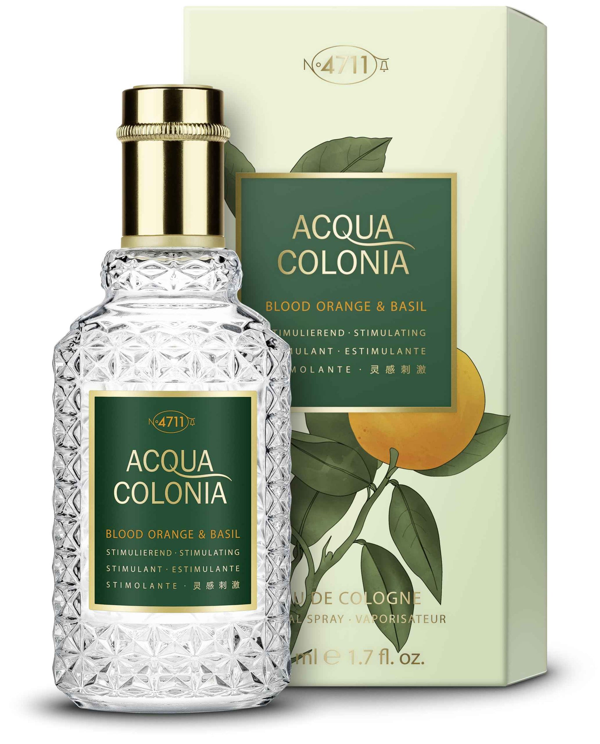 4711 Acqua Colonia Blood Orange and Basil Eau de Cologne Spray for Women, 1.7 Ounce