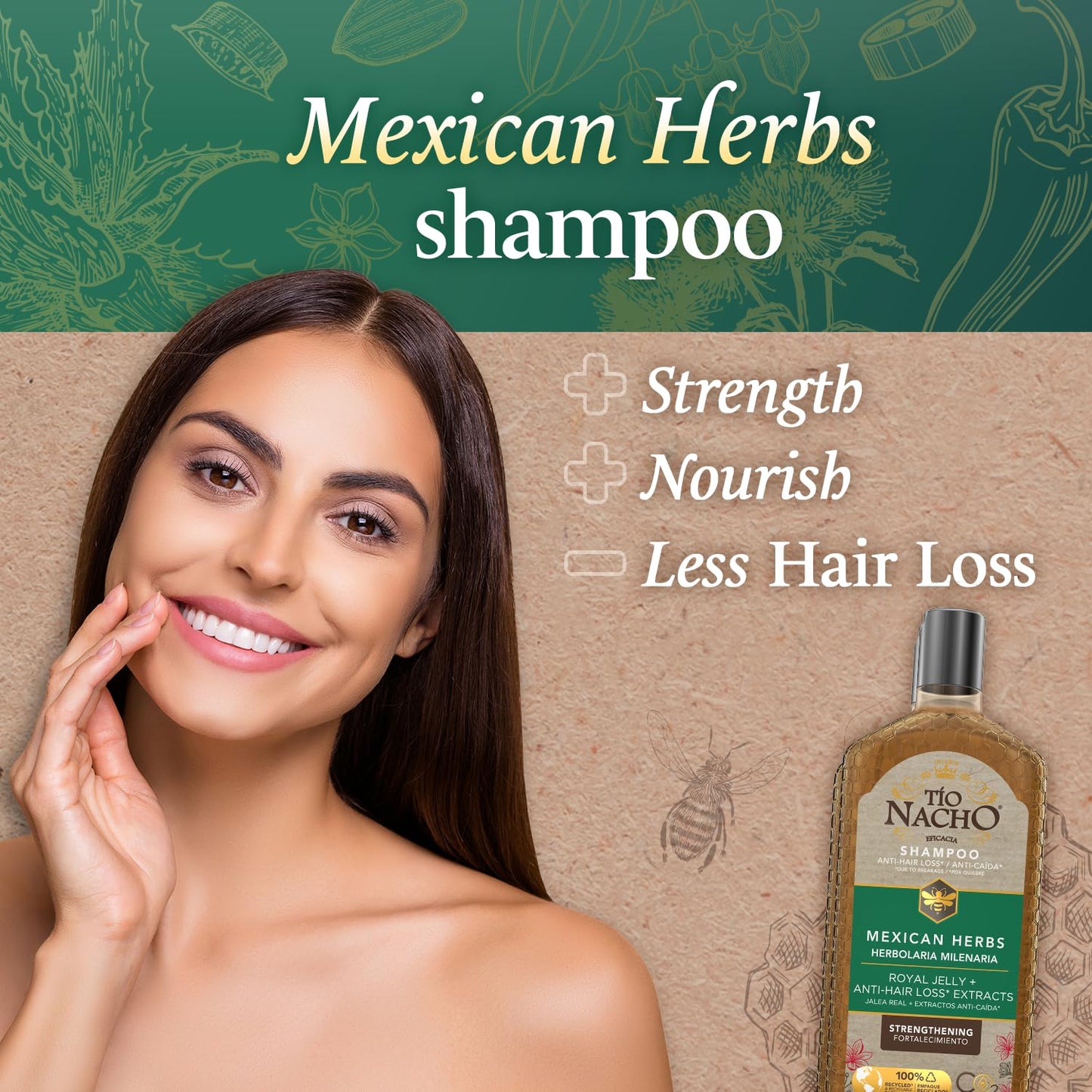 Tio Nacho - MEXICAN HERBS SHAMPOO (PACK OF 3)