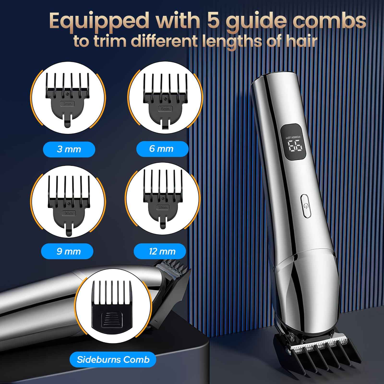 NANSHI Beard Trimmer & Hair Clippers for Men, Electric Razor & Shaver for Nose Body Face Mustache, Cordless Hair Trimmer, Waterproof Men's Grooming Kit, Gifts for Men Husband Father