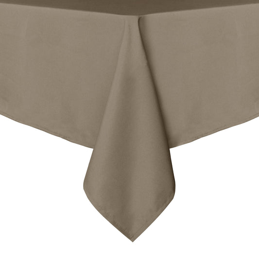 sancua Square Tablecloth - 54 x 54 Inch - Stain and Wrinkle Resistant Washable Polyester Table Cloth, Decorative Fabric Table Cover for Dining Table, Buffet Parties and Camping, Taupe